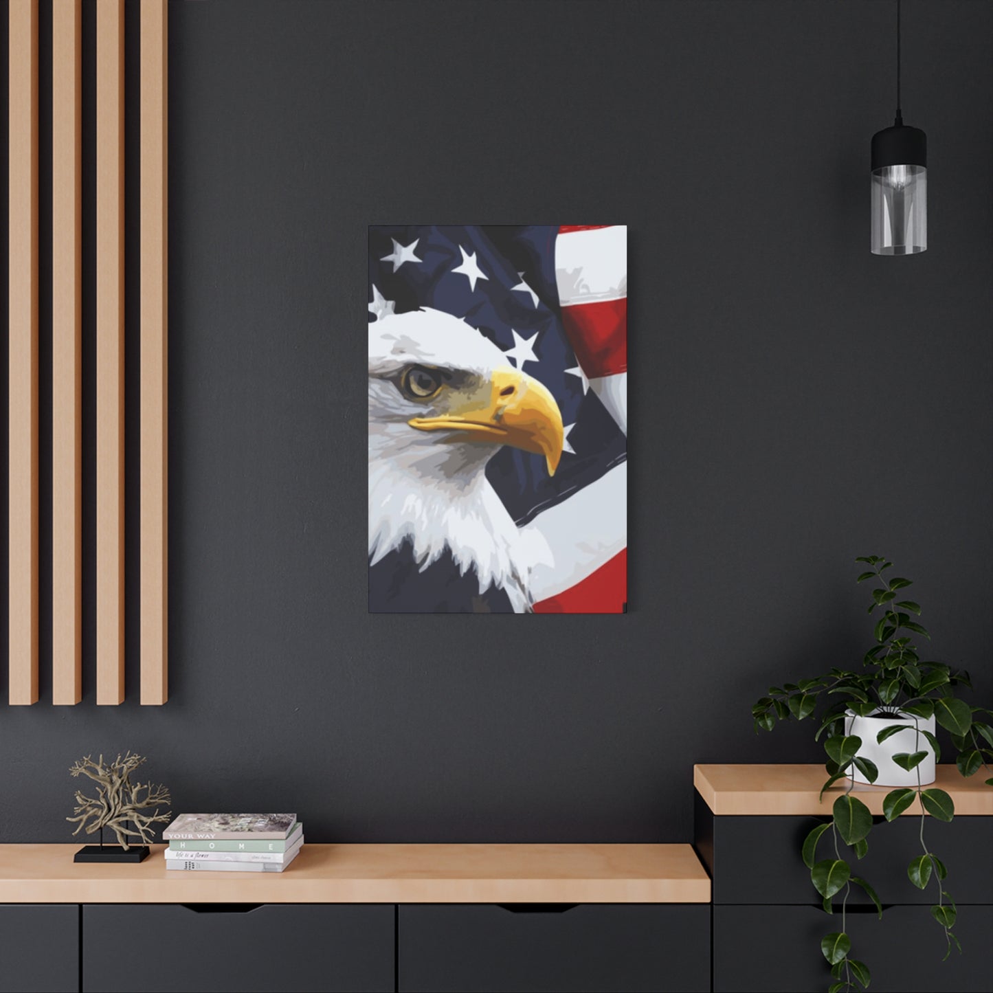 Eagle and American Flag Wall Art & Canvas Prints