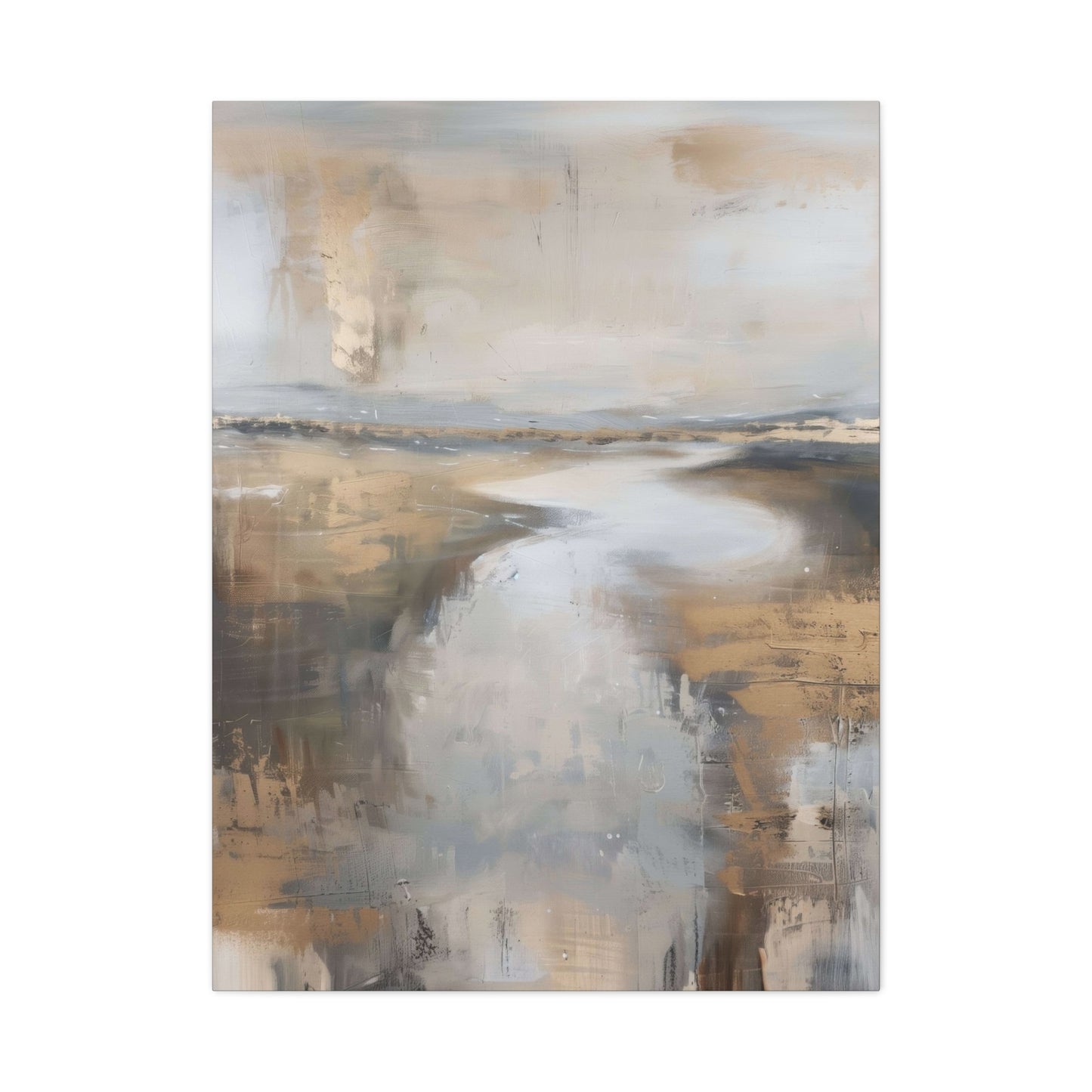 Golden Riverbank Earthy Wall Art & Canvas Prints