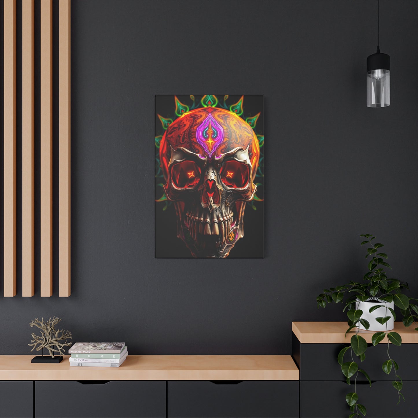 Trippy Skull Art Premium Canvas 19 Wall Art & Canvas Print
