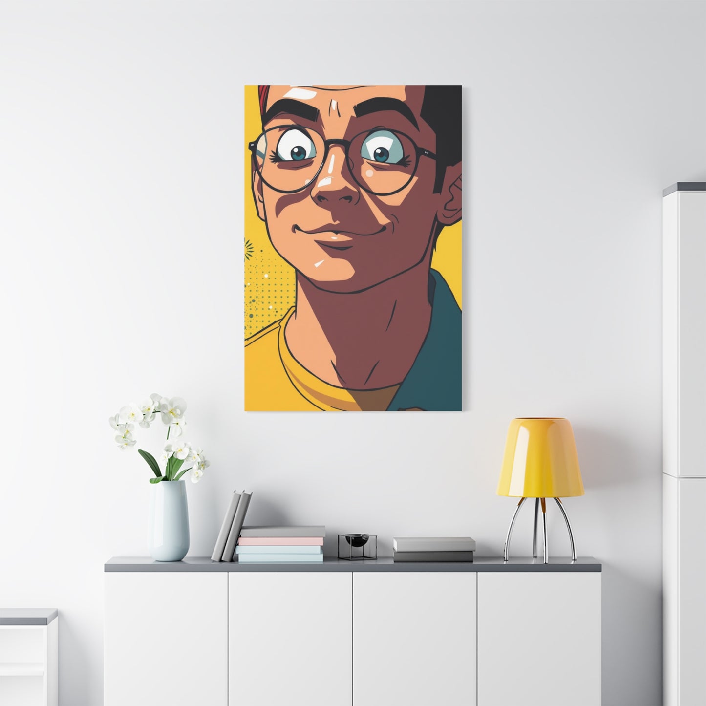 Lustrous Cartoon Vision Wall Art & Canvas Print