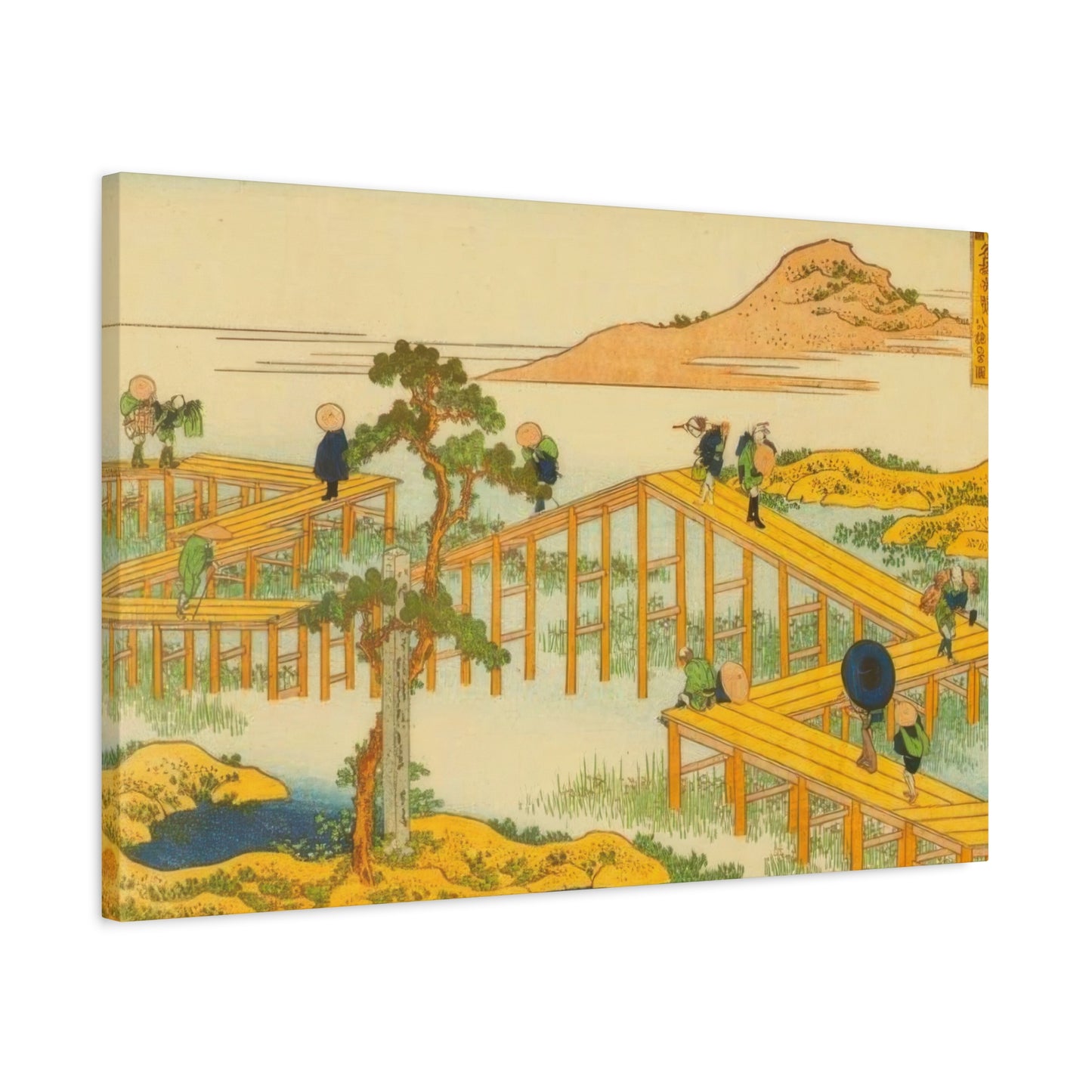 Katsushika Hokusai Ancient View Of Yatsuhashi In Mikawa Province Wall Art & Canvas Prints