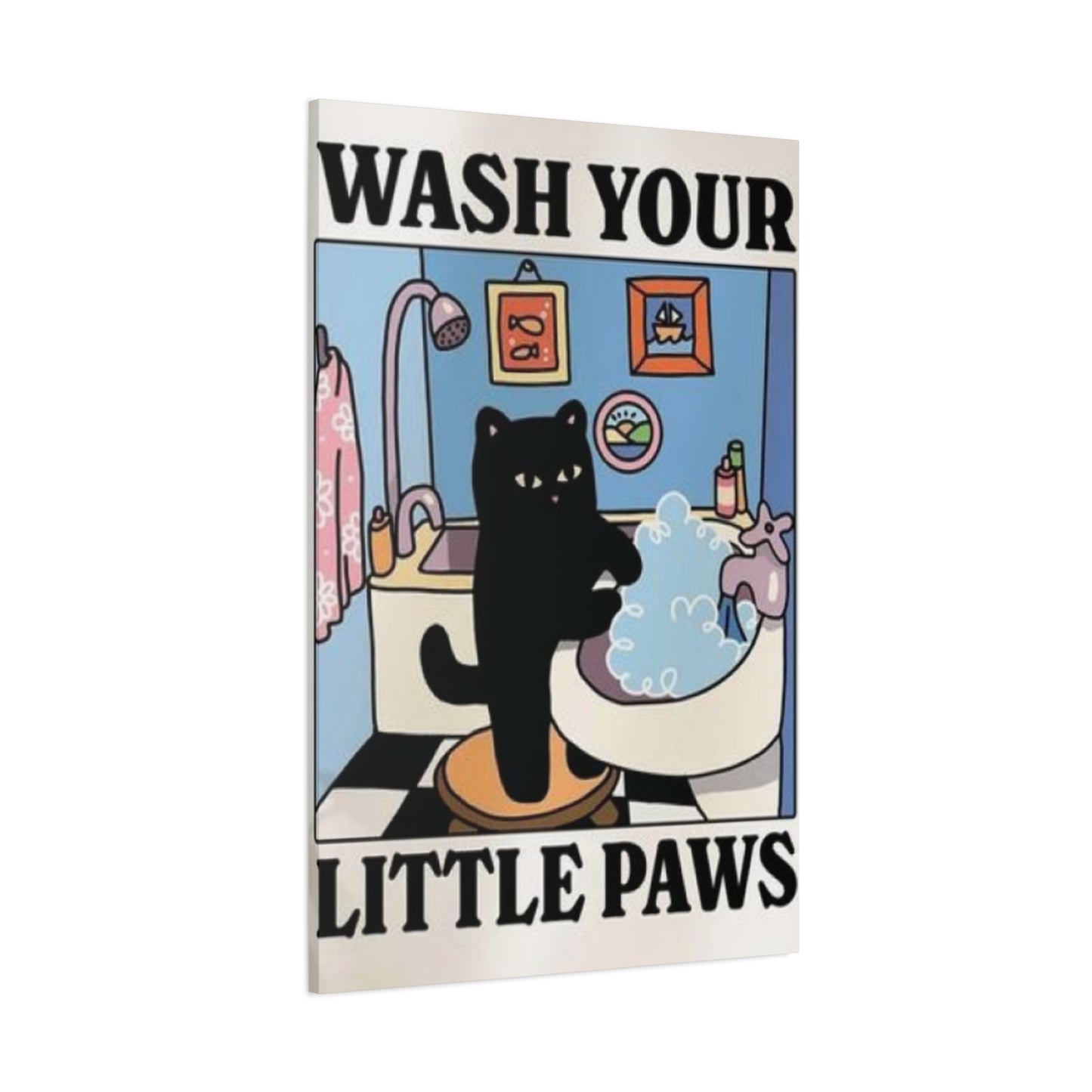 Wash Your Paws Poster Laundry Wall Art & Canvas Prints