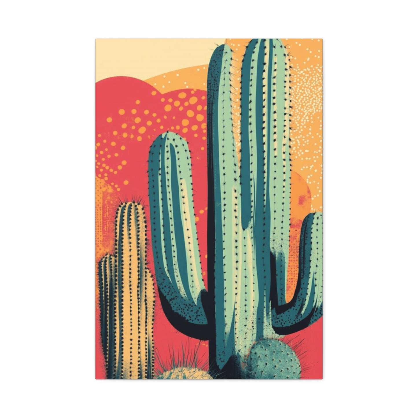 Bright Cactus Painting Wall Art & Canvas Prints