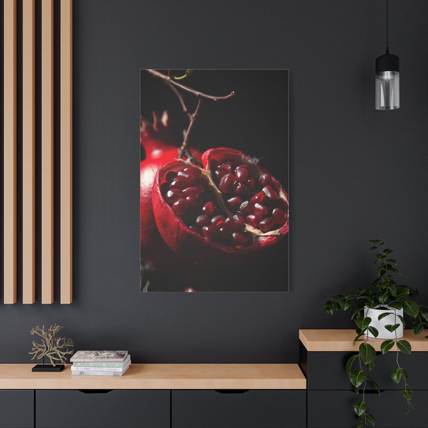 Supreme Pomegranate Noir Wall Art Beautiful Collection Wall Art & Canvas Print