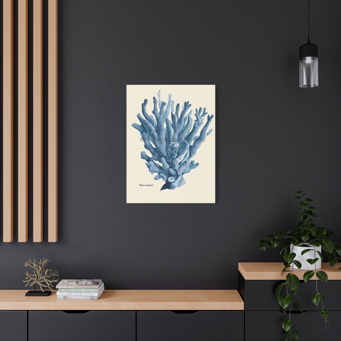 Beautiful Blue Shell Stem Poster Wall Art & Canvas Prints