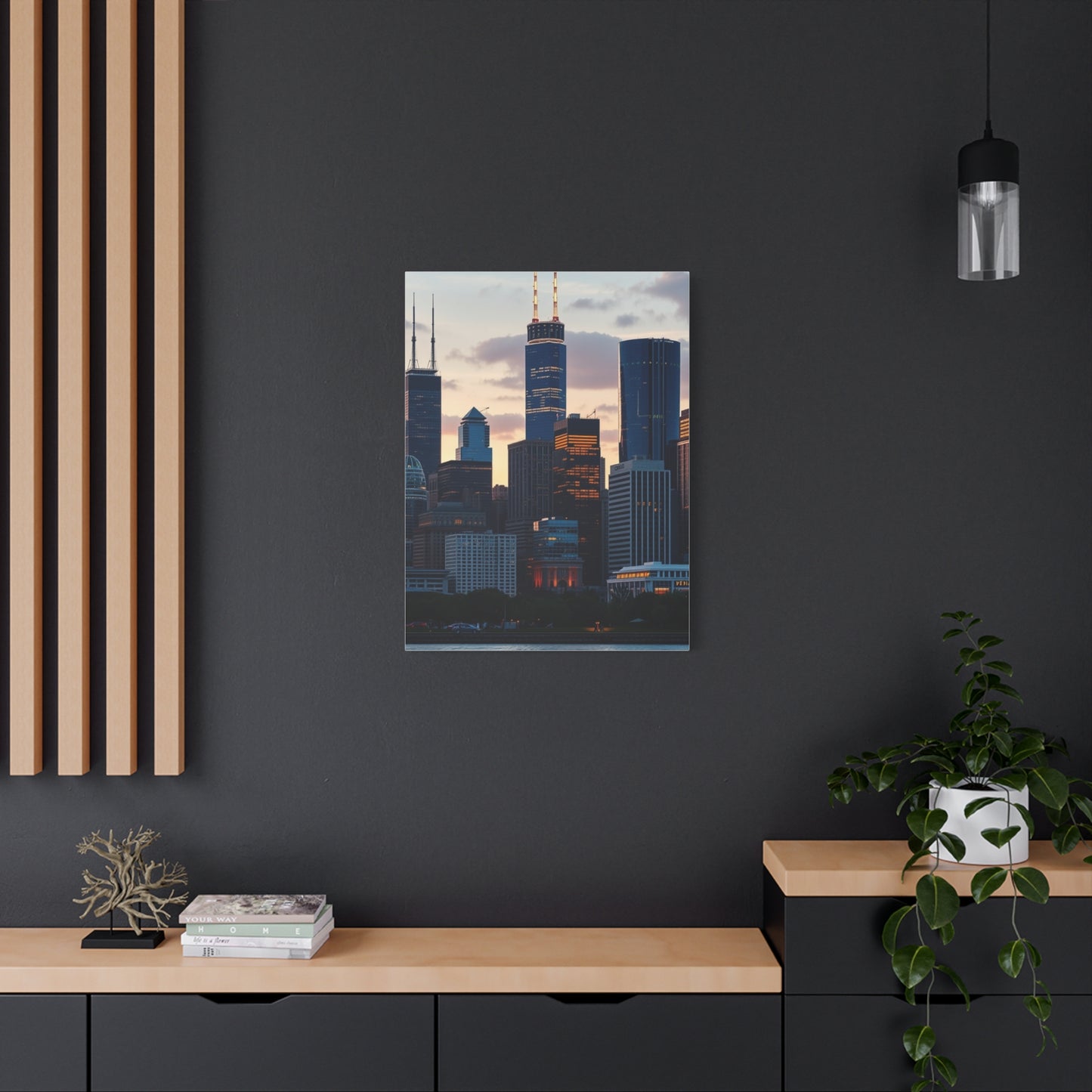 Chicago Skylines Art Canvas Art 5 Wall Art & Canvas Print