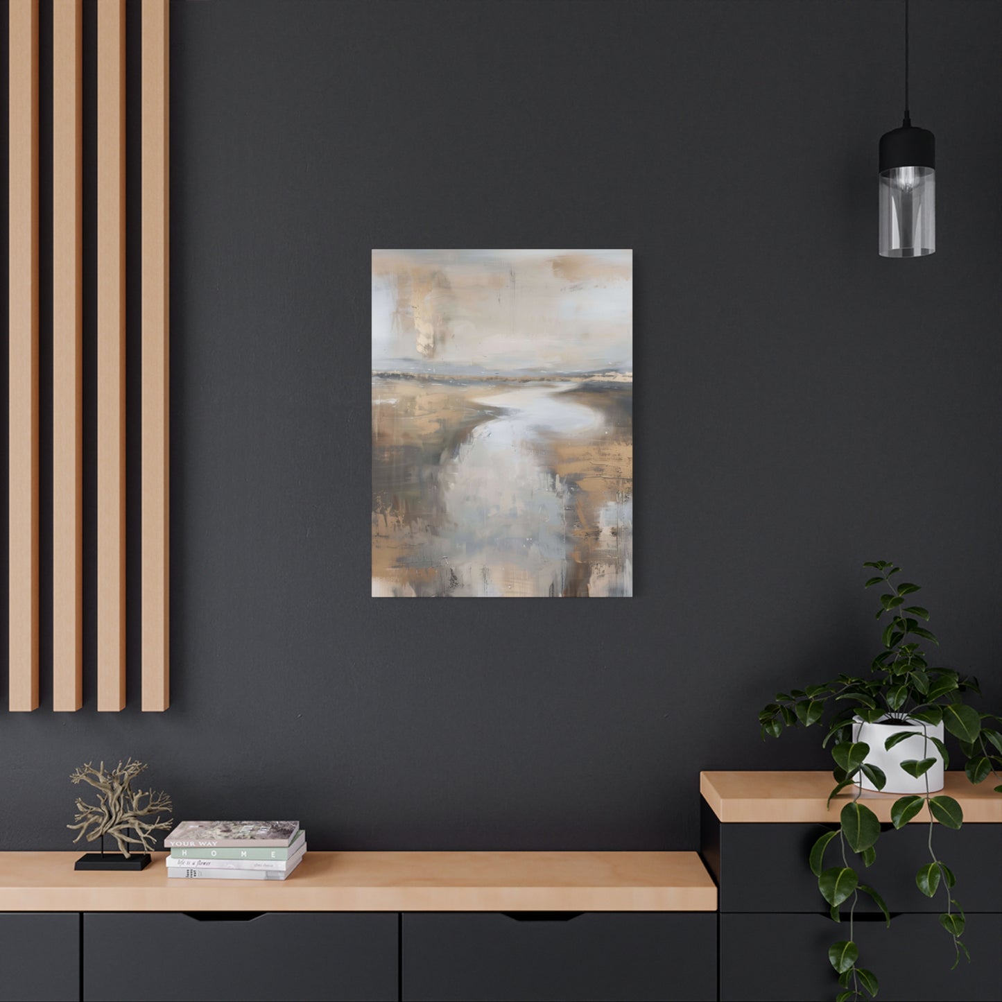 Golden Riverbank Earthy Wall Art & Canvas Prints