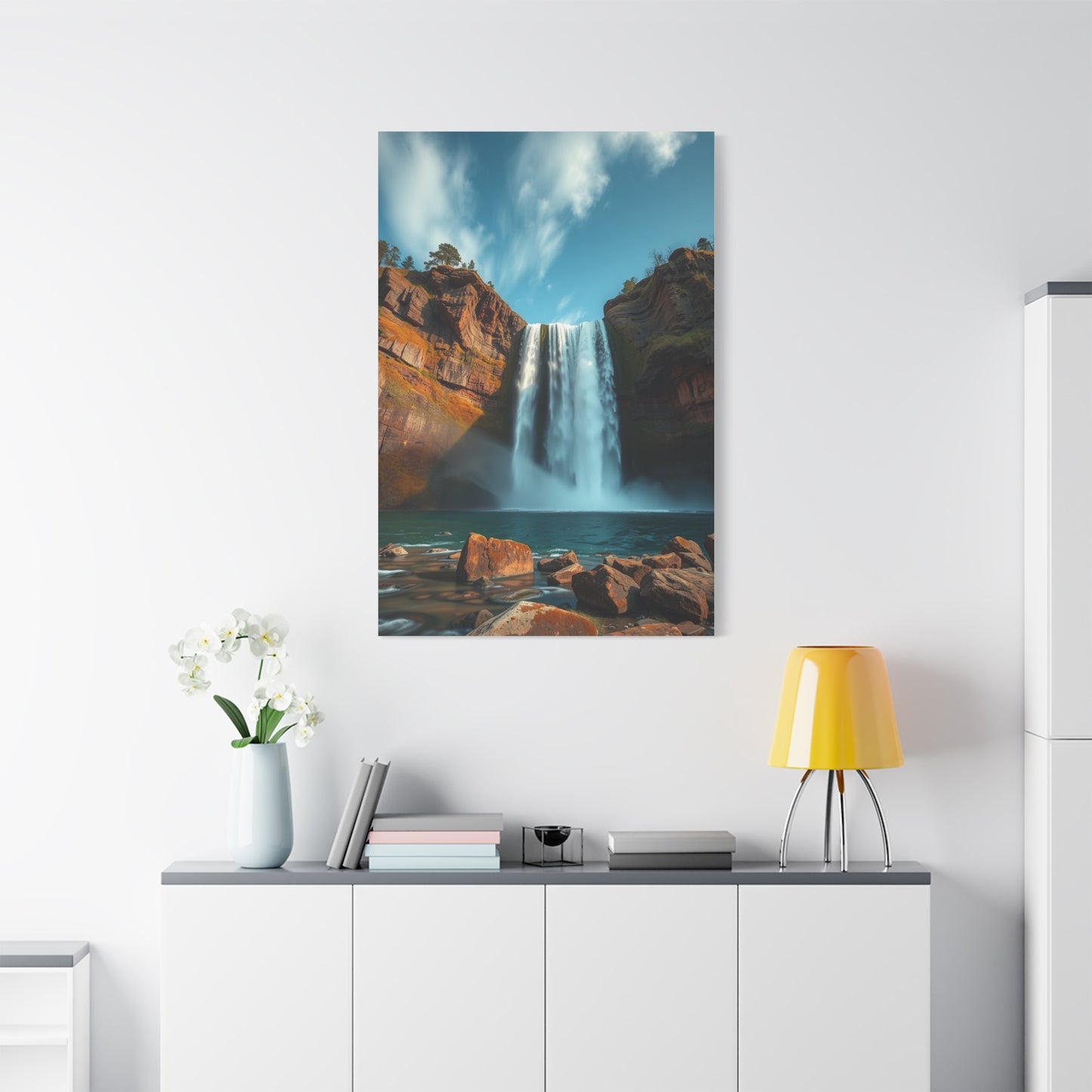 Opulent Waterfall Illusion Wall Art & Canvas Print
