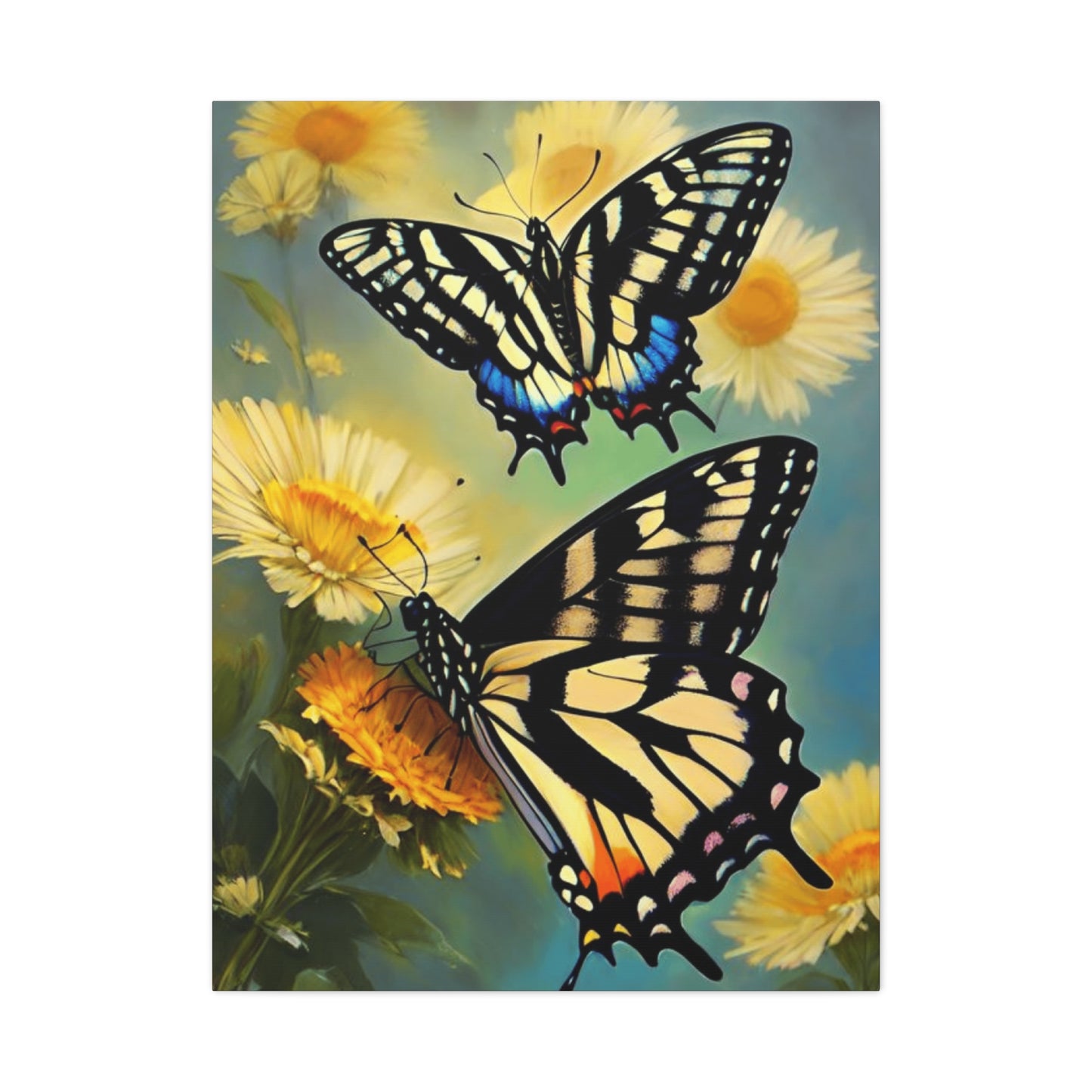 Butterflies on Sunflower Wall Art & Canvas Prints