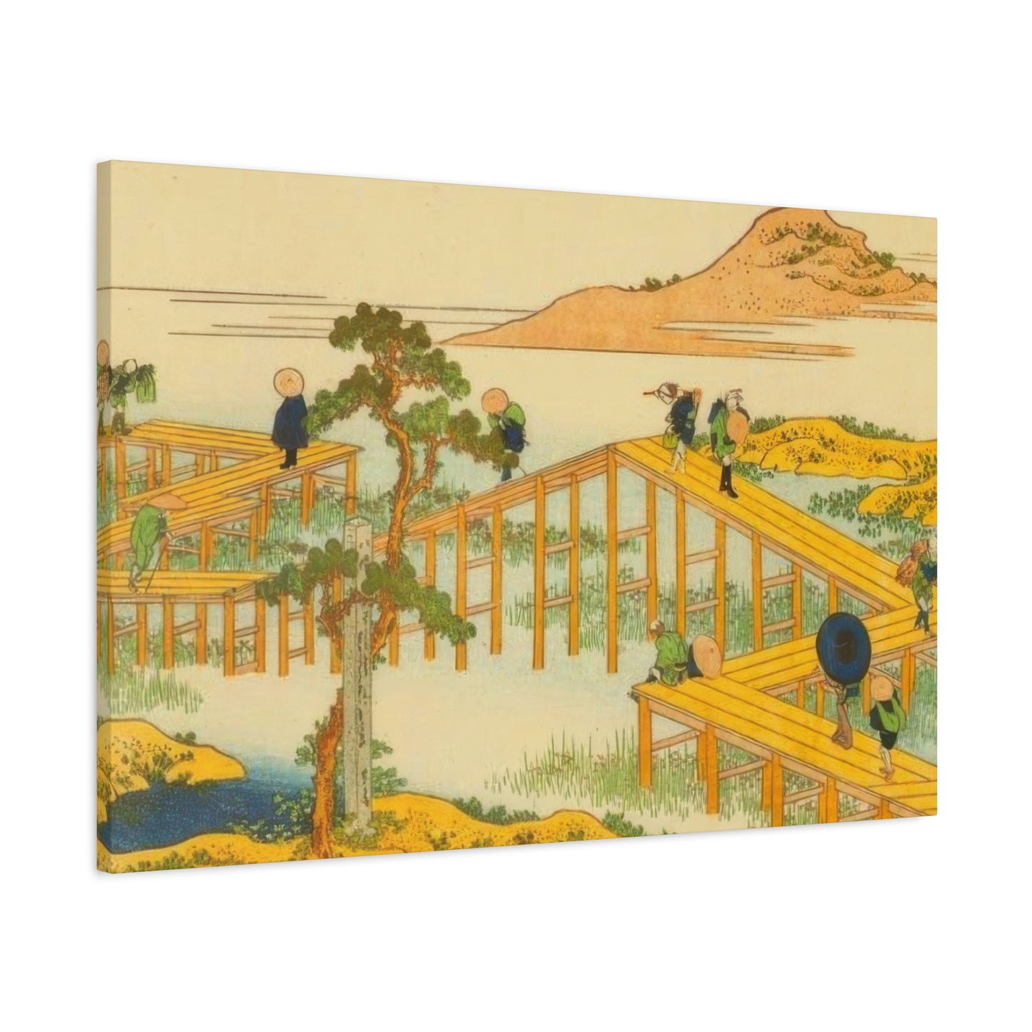 Katsushika Hokusai Ancient View Of Yatsuhashi In Mikawa Province Wall Art & Canvas Prints