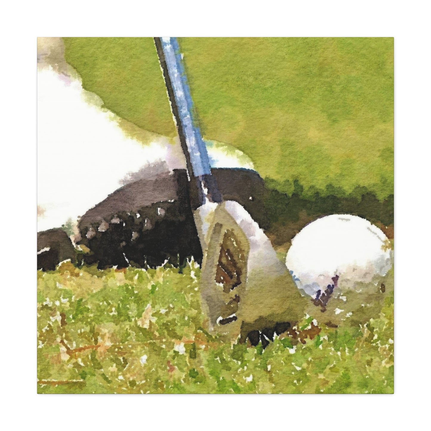 Golf Club Ball Closeup Wall Art & Canvas Prints