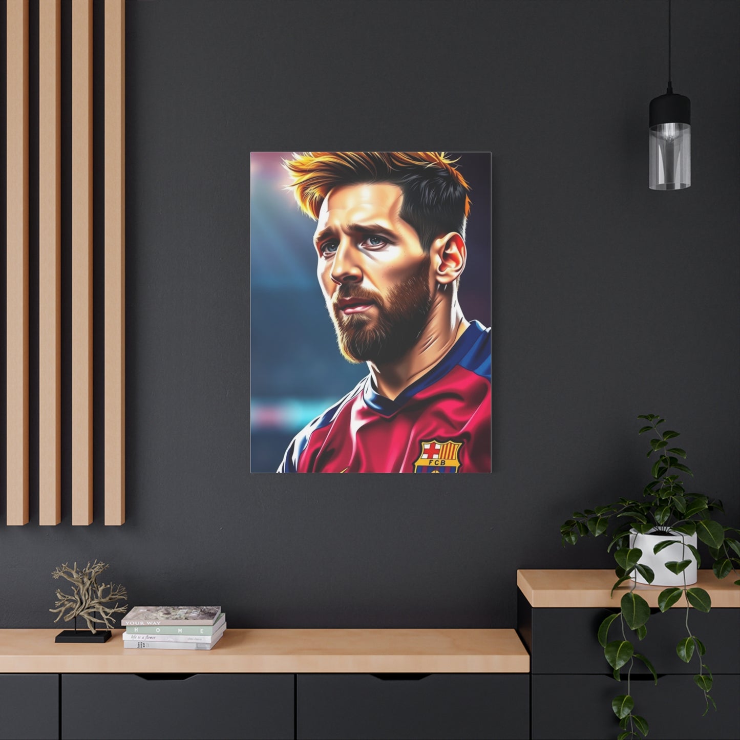 Lionel Messi Illustration Art Premium Canvas 18 Wall Art & Canvas Print