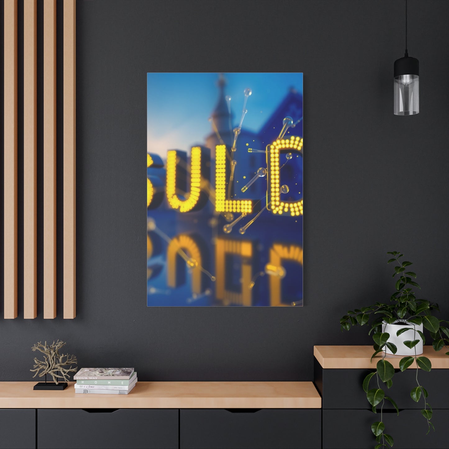 Blue & Yellow Art Luxury Canvas Wall Art & Canvas Print