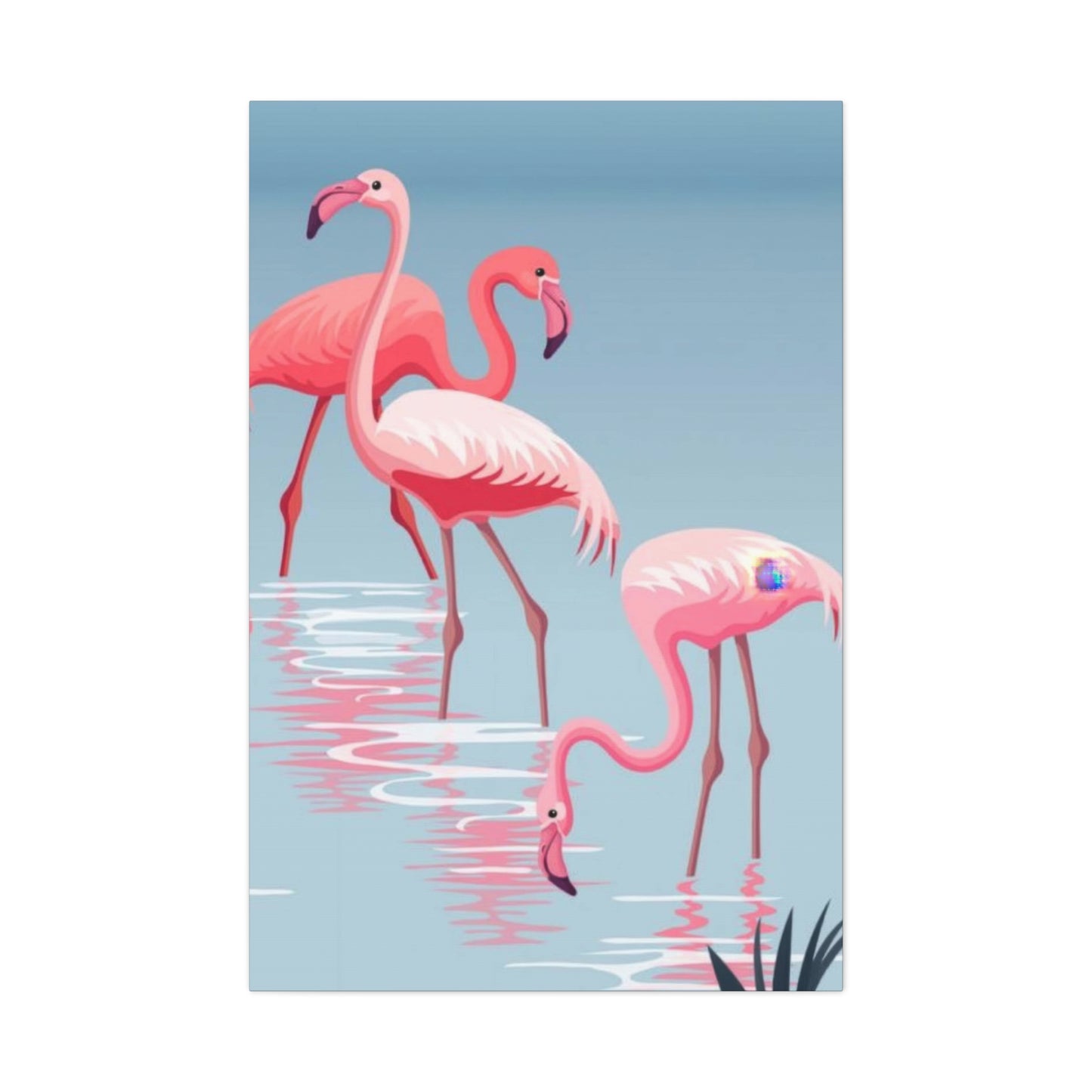 Flamingo Flock In Water 2 Wall Art & Canvas Prints