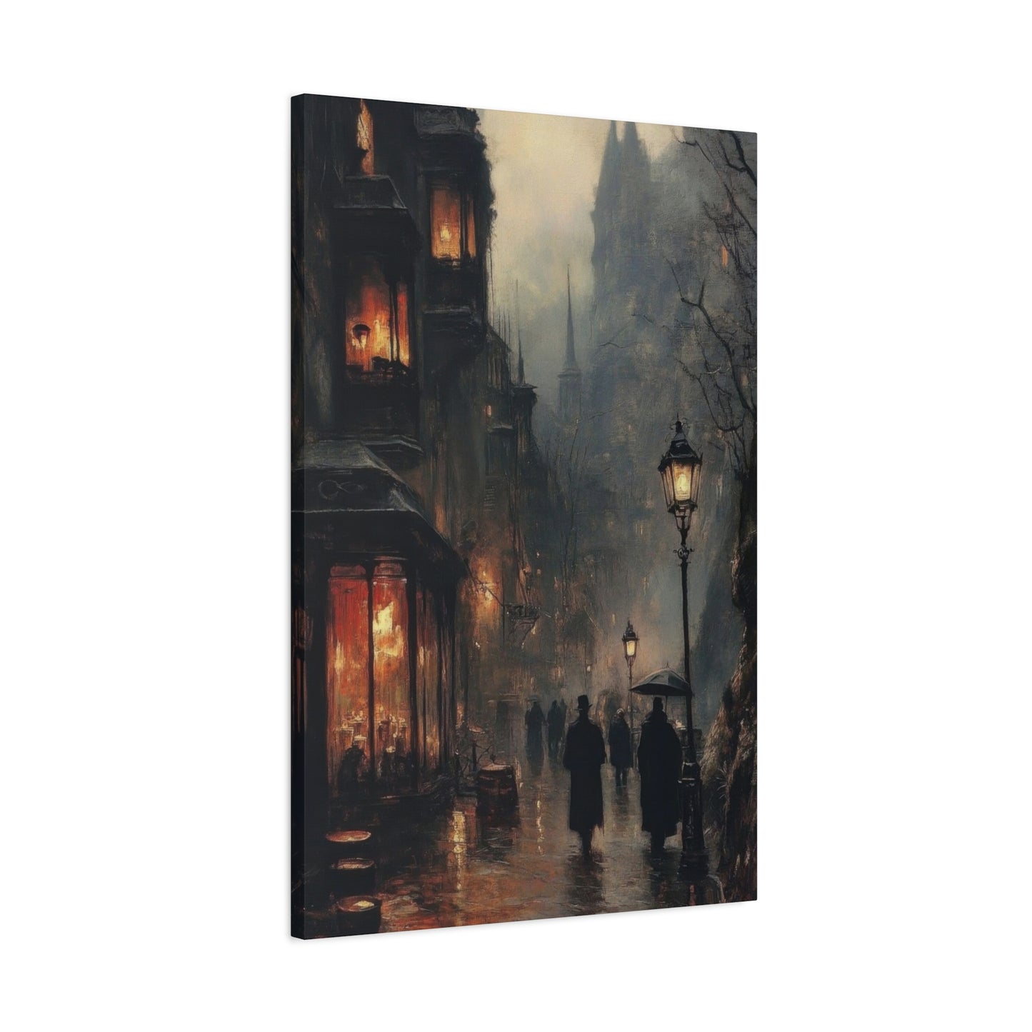 Warm Lit Street Dark Wall Art & Canvas Prints