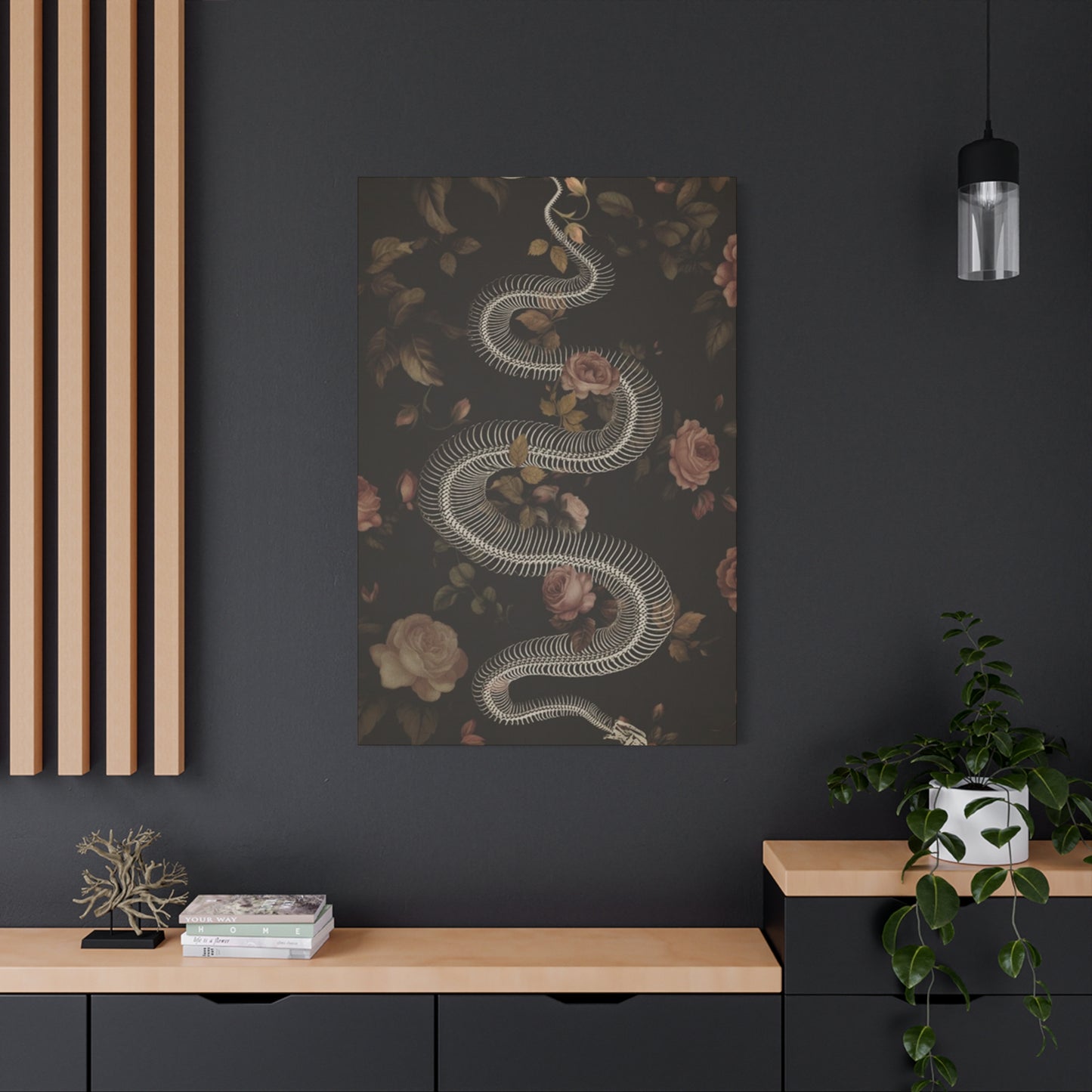 Snake Skeleton Wall Art & Canvas Prints