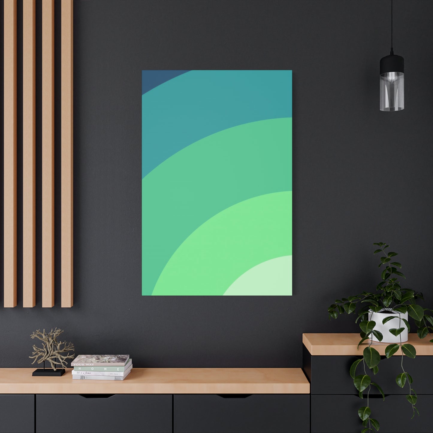 Cool Green Gradient Wall Art & Canvas Prints