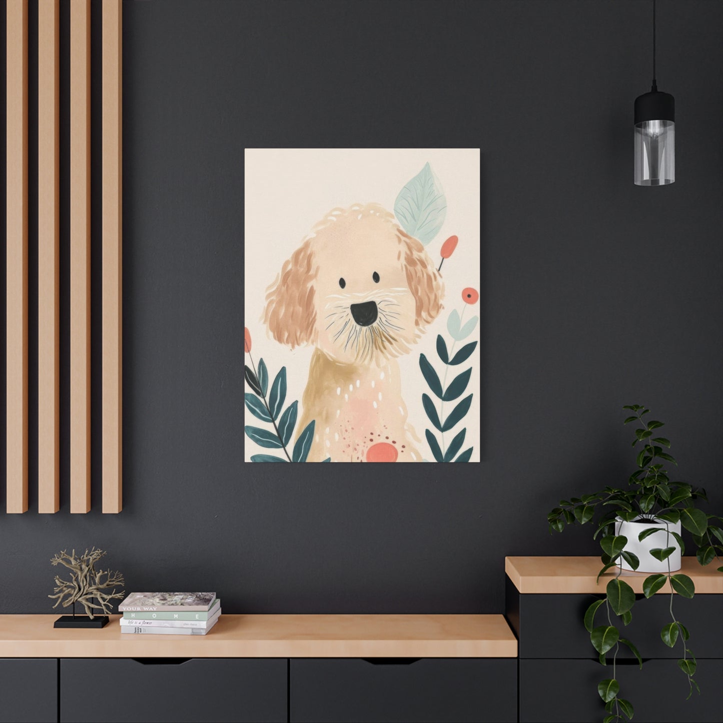 Goldendoodle Illustration Wall Art & Canvas Prints
