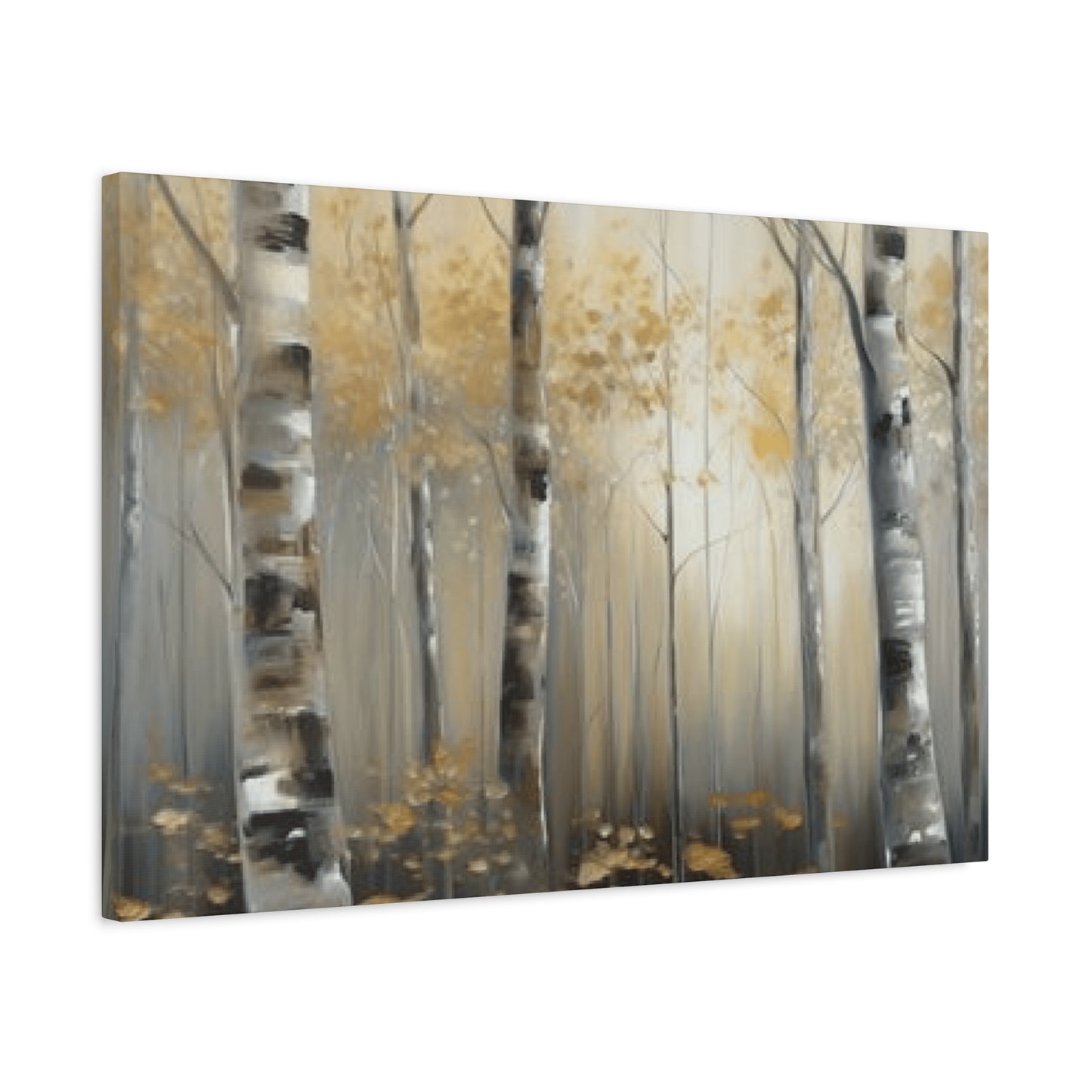 Dusky Birch Trees Painting Wall Art & Canvas Prints