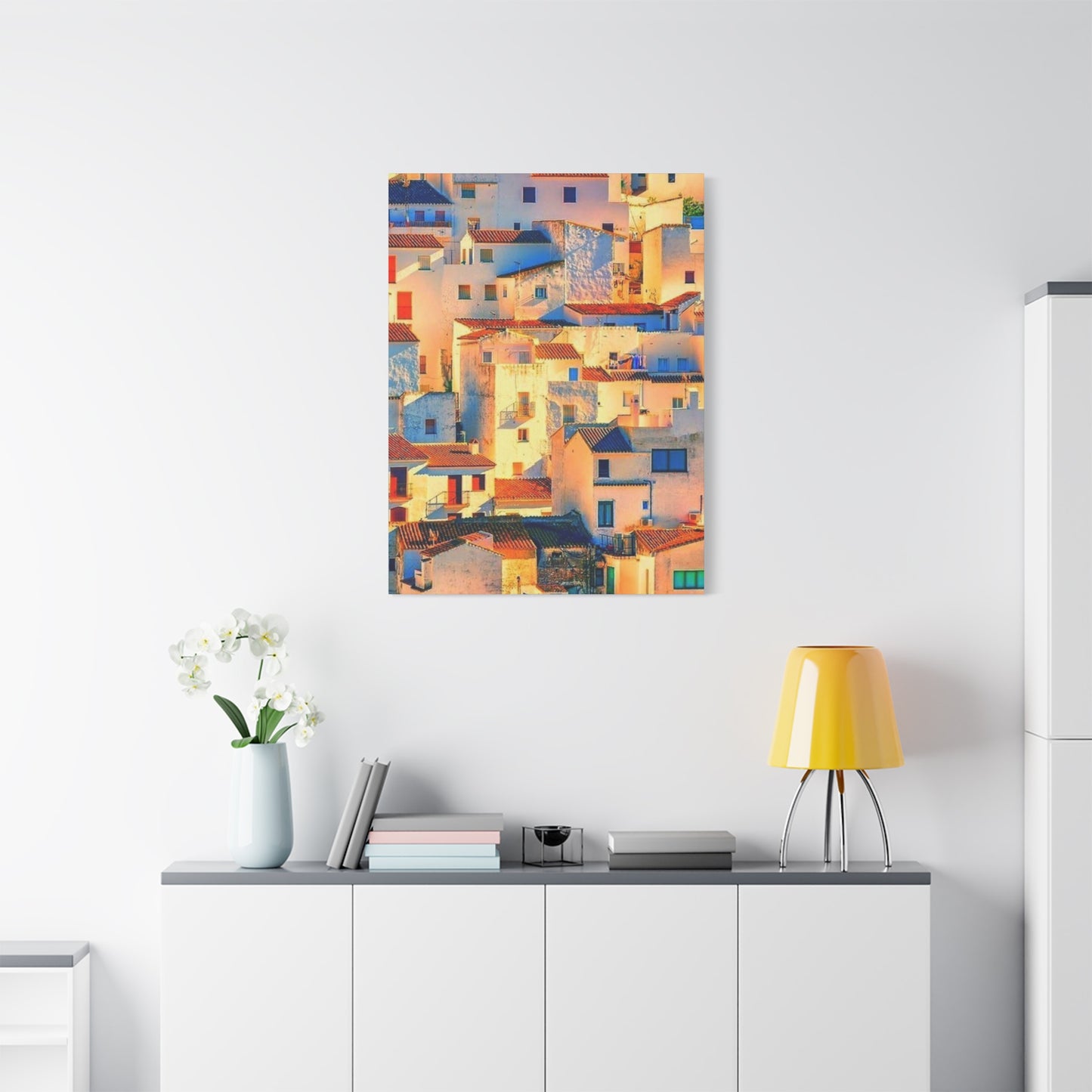 Sunlight On Houses Of Spain Wall Art & Canvas Prints