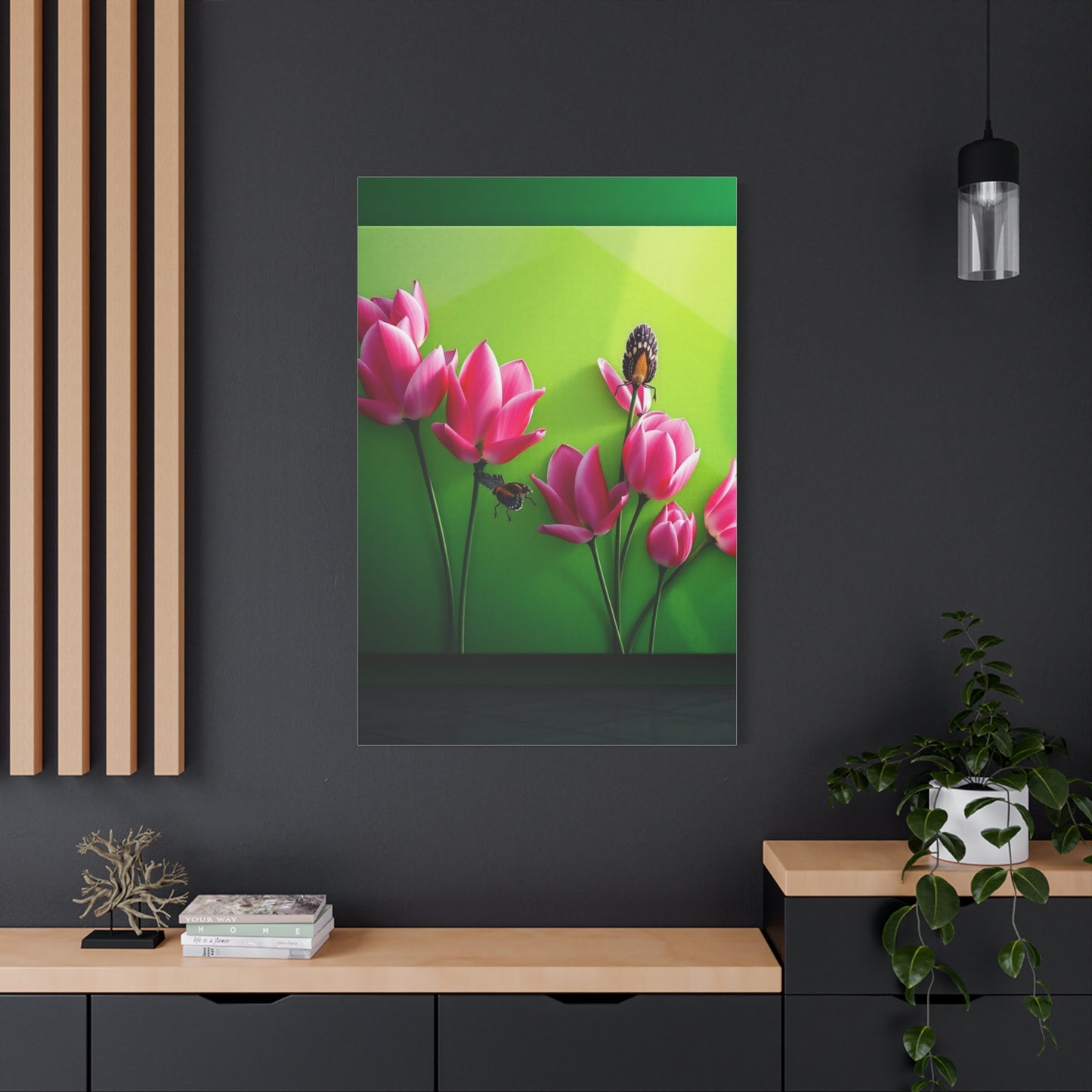 Elite Green & Pink Canvas Art Vision Wall Art & Canvas Print