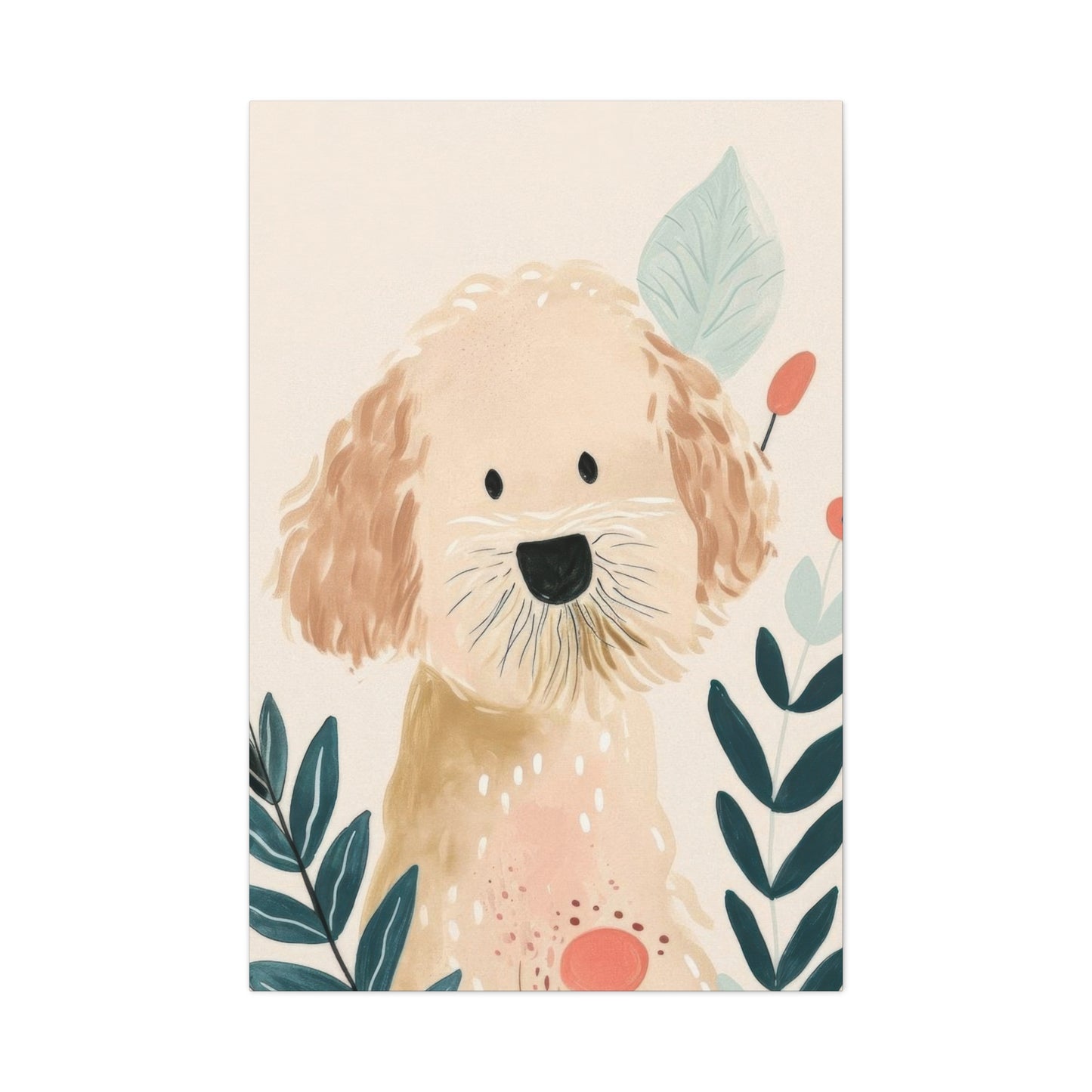 Goldendoodle Illustration Wall Art & Canvas Prints