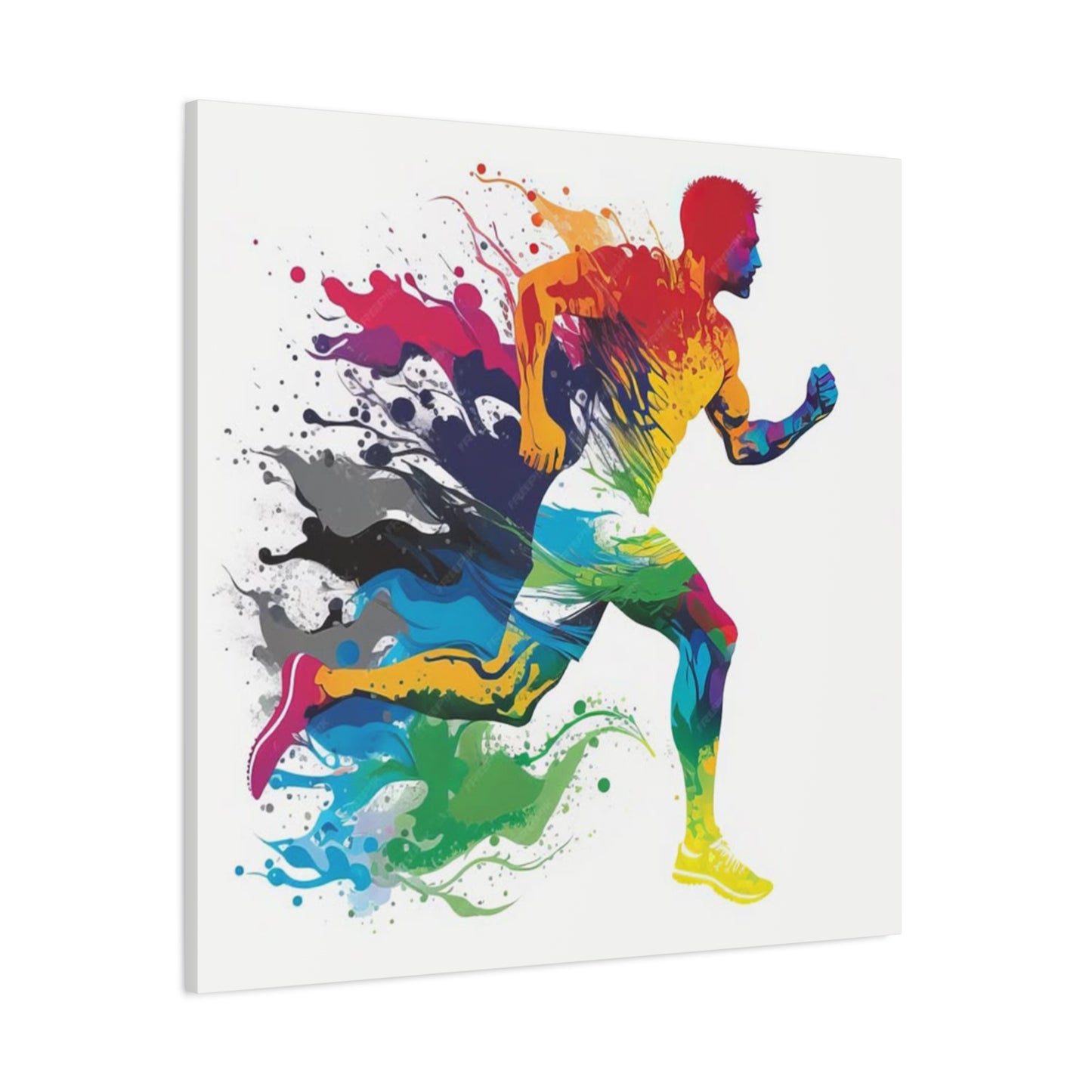 Running Graffiti Wall Art & Canvas Prints