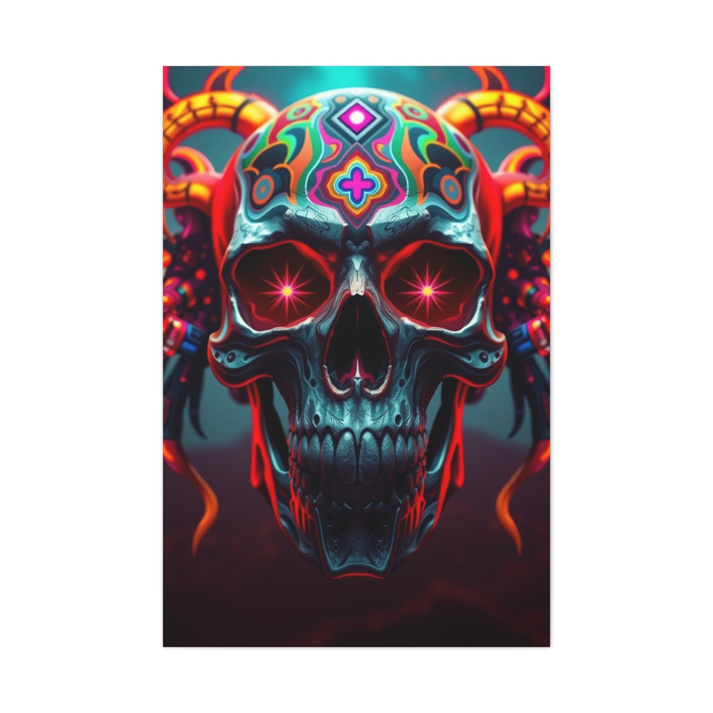 Trippy Skull Art Premium Canvas 20 Wall Art & Canvas Print