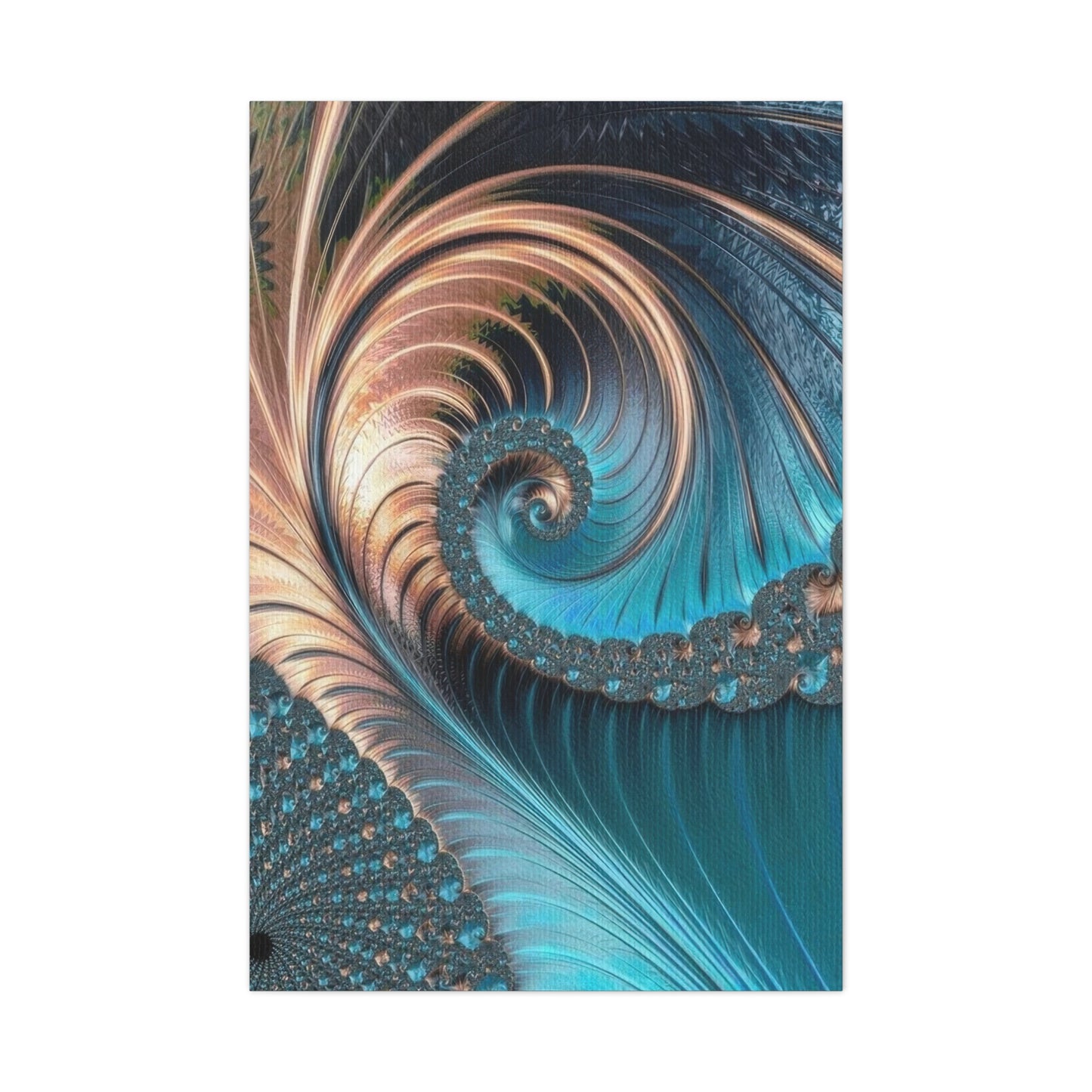 Teal Vortex Wall Art & Canvas Prints