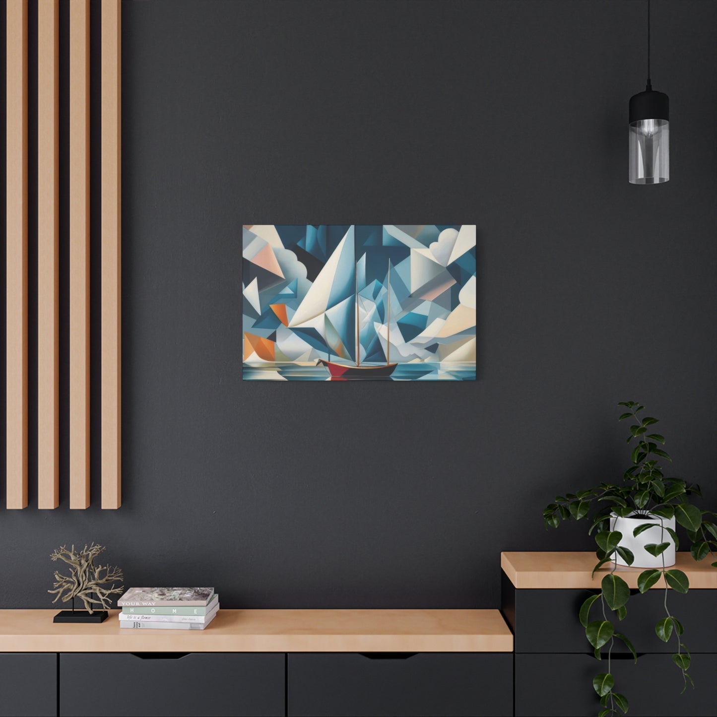 Boat In Water Cubism Wall Art & Canvas Prints