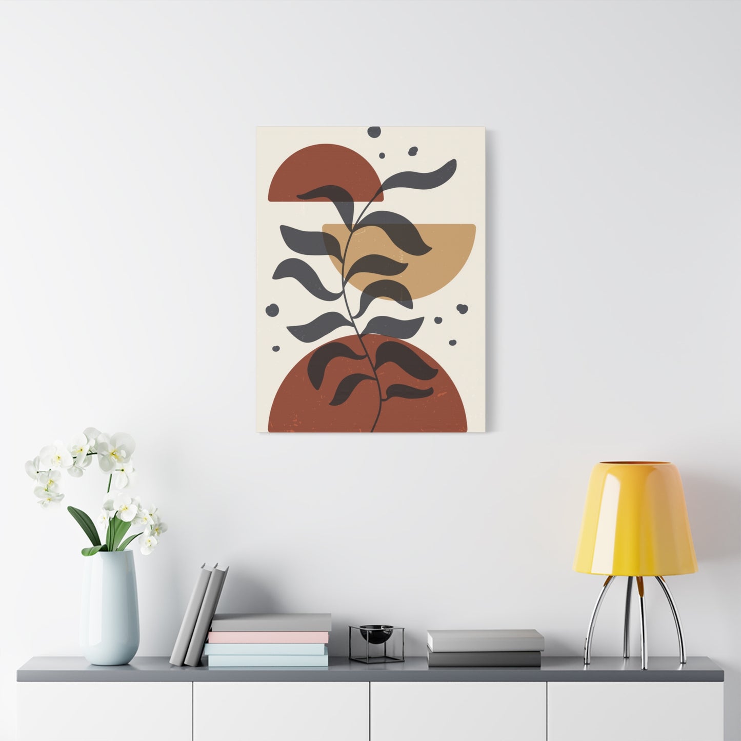 Branch And Geometry Earth Tones Wall Art & Canvas Prints