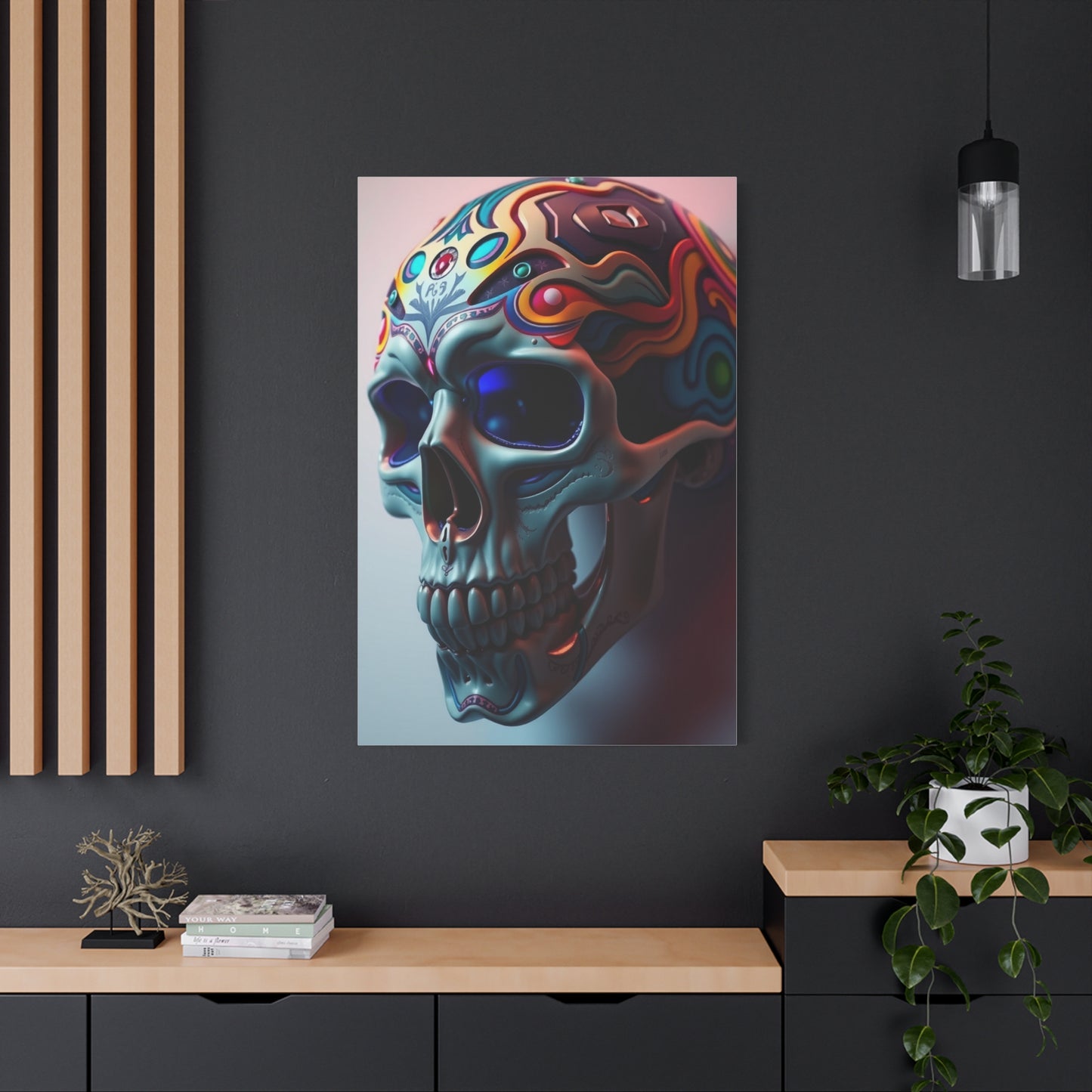 3D Trippy Skull Art By Ali Gulec Art Supreme Gallery Wall Art & Canvas Print
