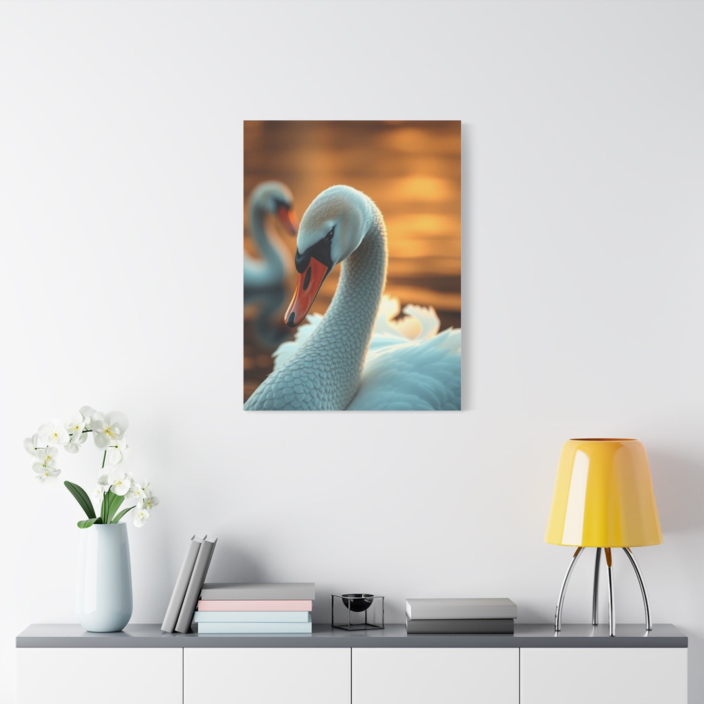 Swan Art Canvas Art 2 Wall Art & Canvas Print