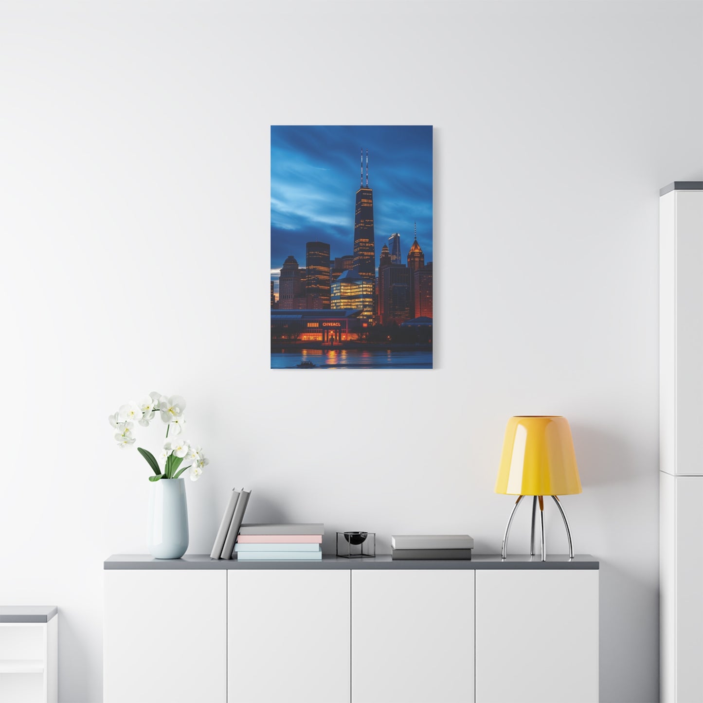Chicago Skylines Art Canvas Art 4 Wall Art & Canvas Print
