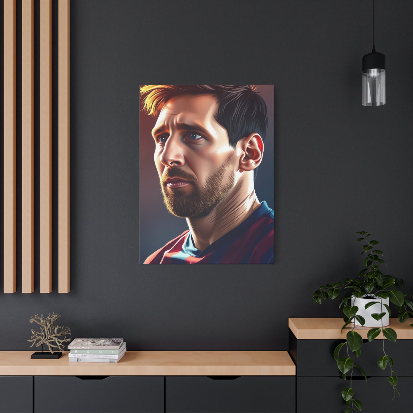 Lionel Messi Illustration Art Premium Canvas 15 Wall Art & Canvas Print