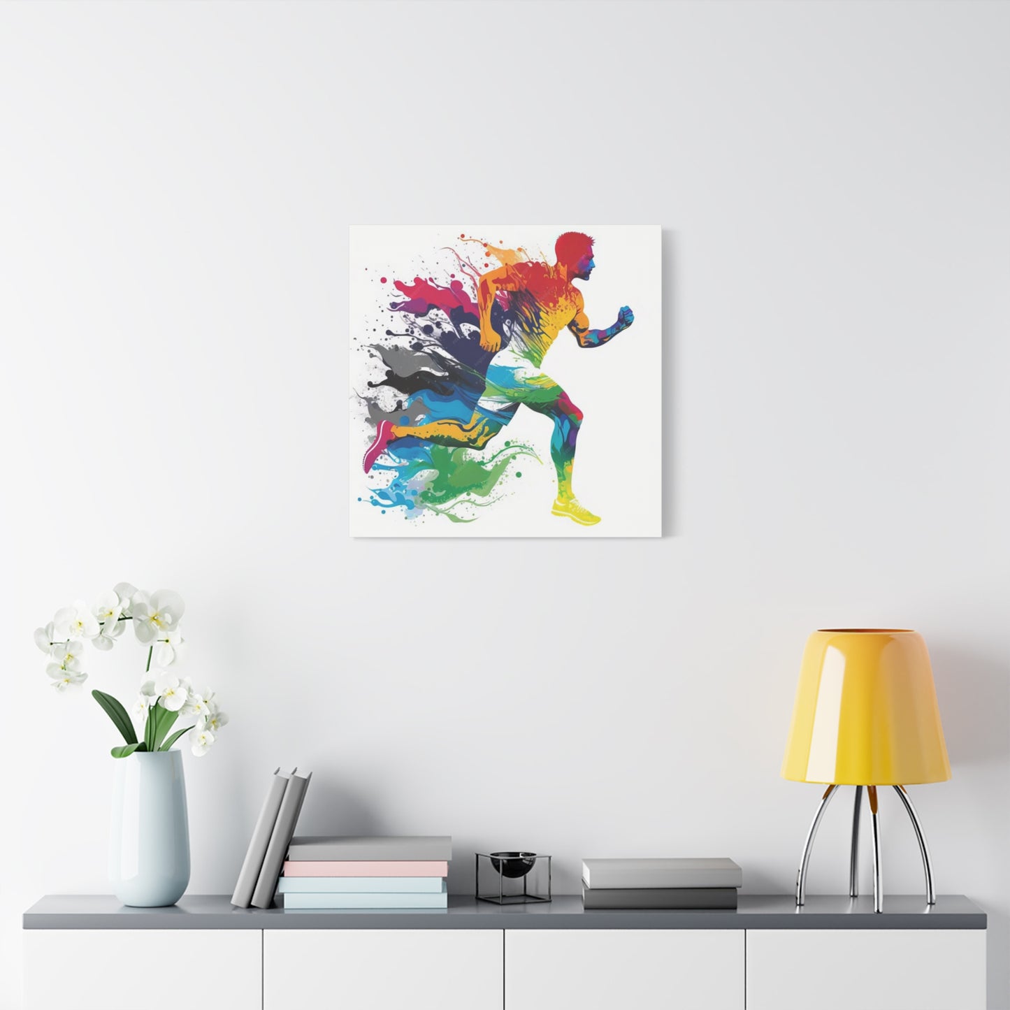 Running Graffiti Wall Art & Canvas Prints