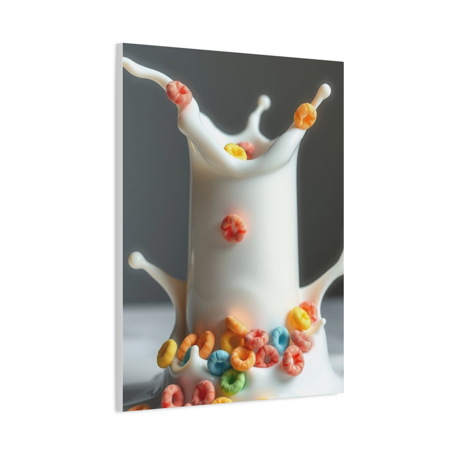 Fruit Loops in Milk Art Premium Canvas 16 Wall Art & Canvas Print