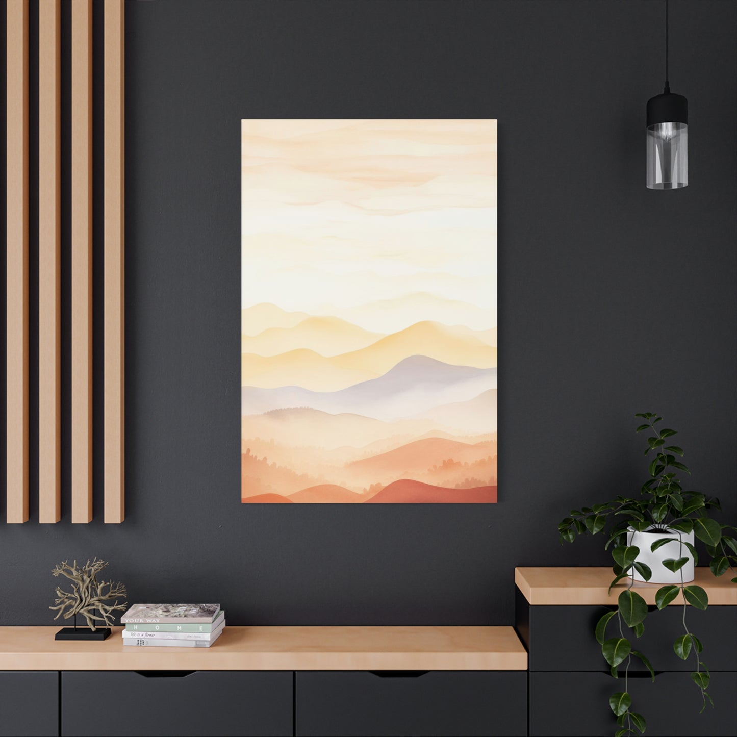 Warm Mountain Range Earth Tones Wall Art & Canvas Prints