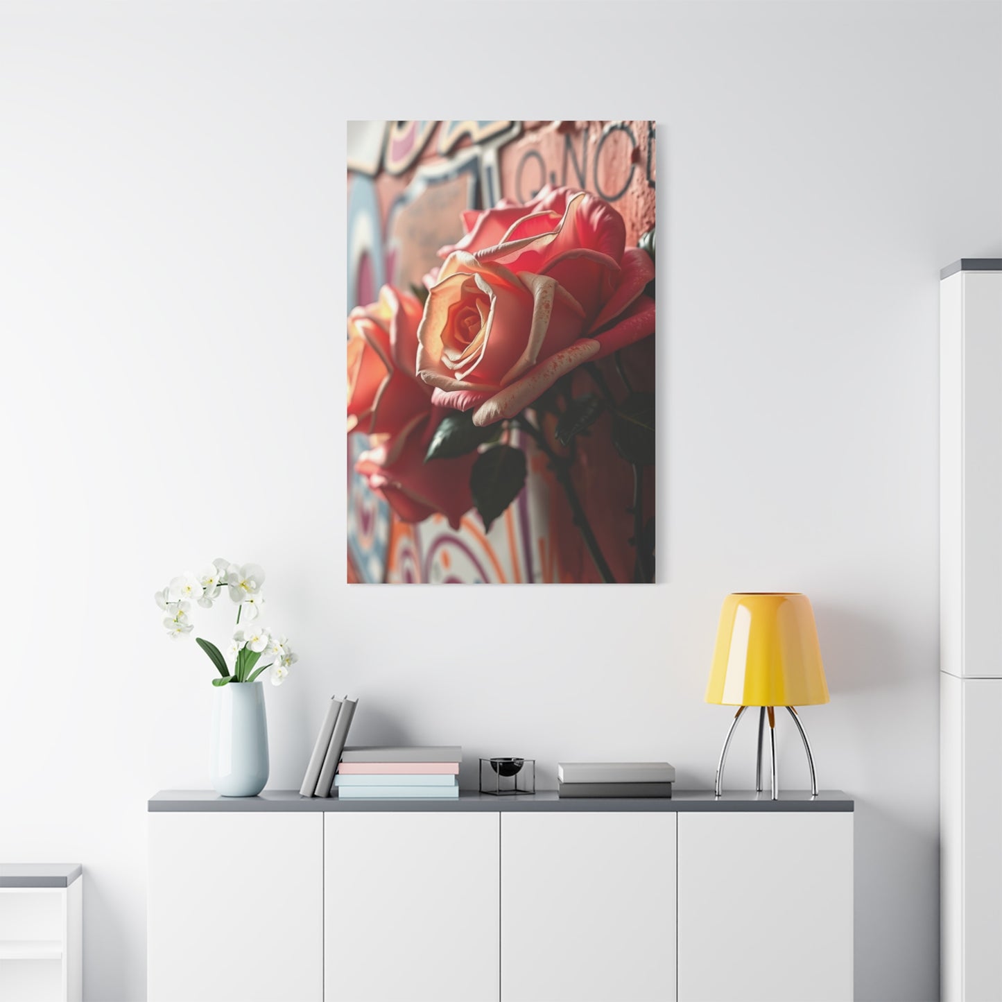 Graffiti Roses Art Premium Canvas 20 Wall Art & Canvas Print