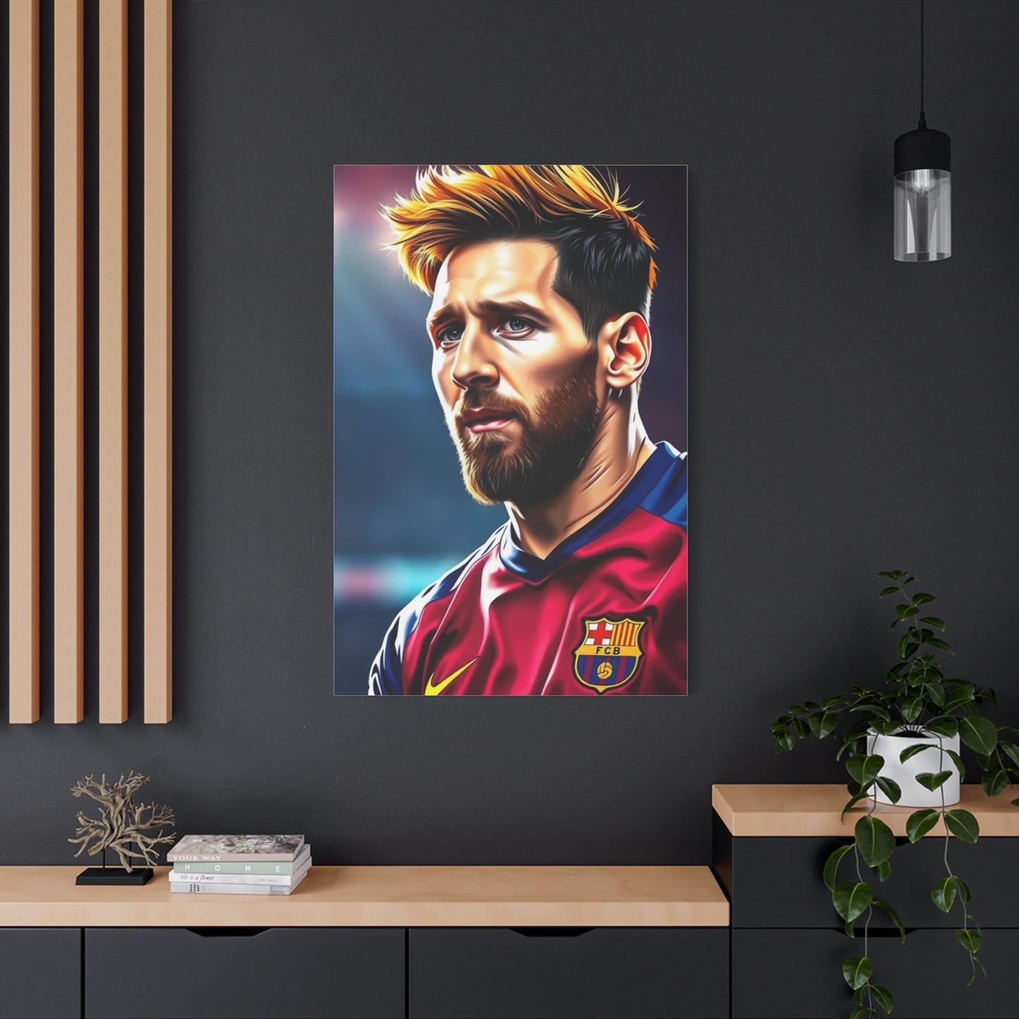 Lionel Messi Illustration Art Premium Canvas 18 Wall Art & Canvas Print