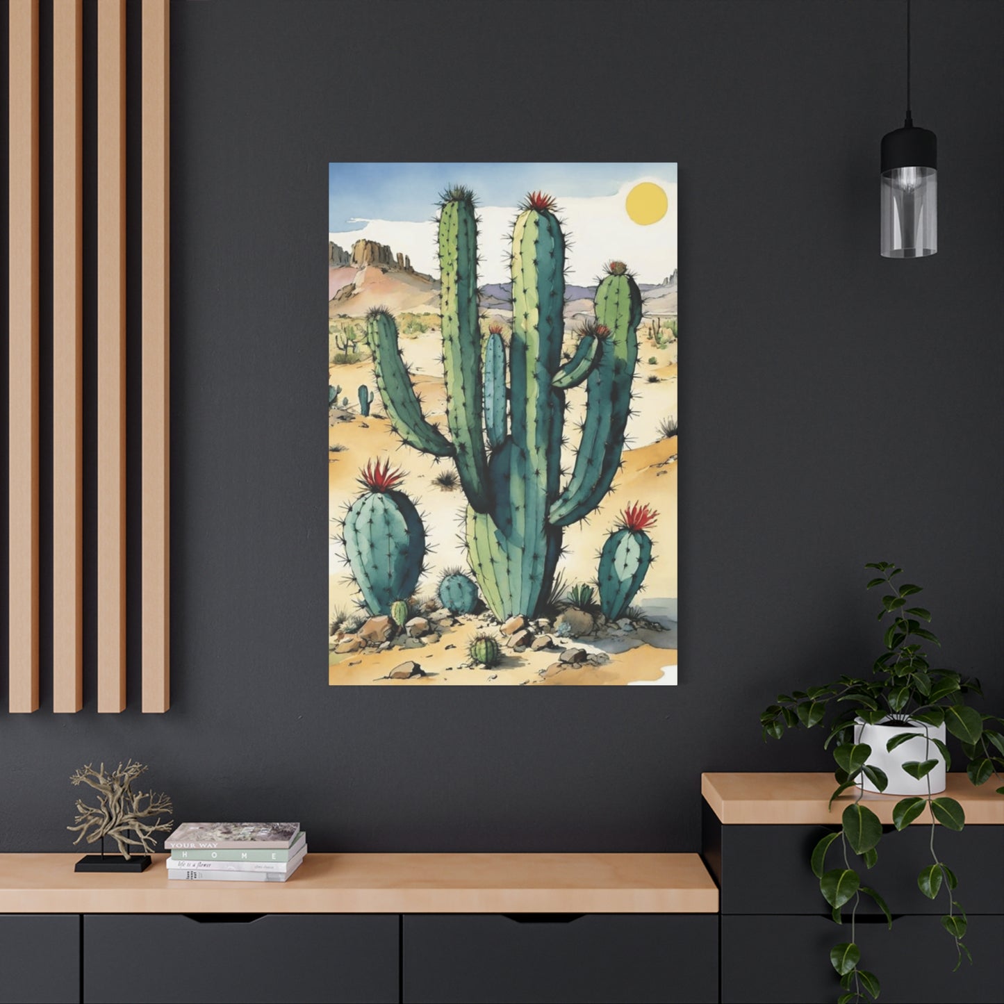 Large Cacti in Desert Wall Art & Canvas Prints