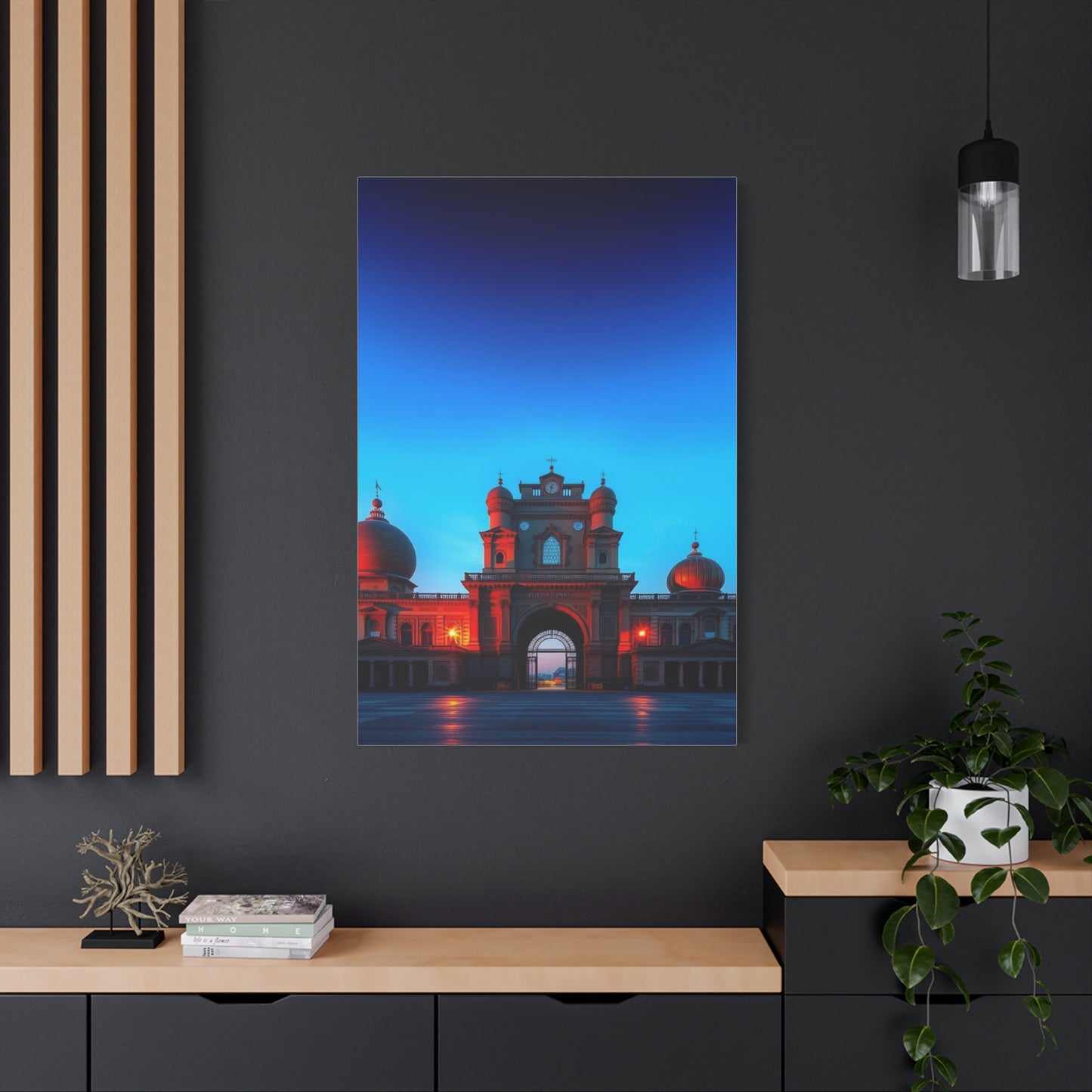 Regal Blue and Clay Fusion Wall Art & Canvas Print