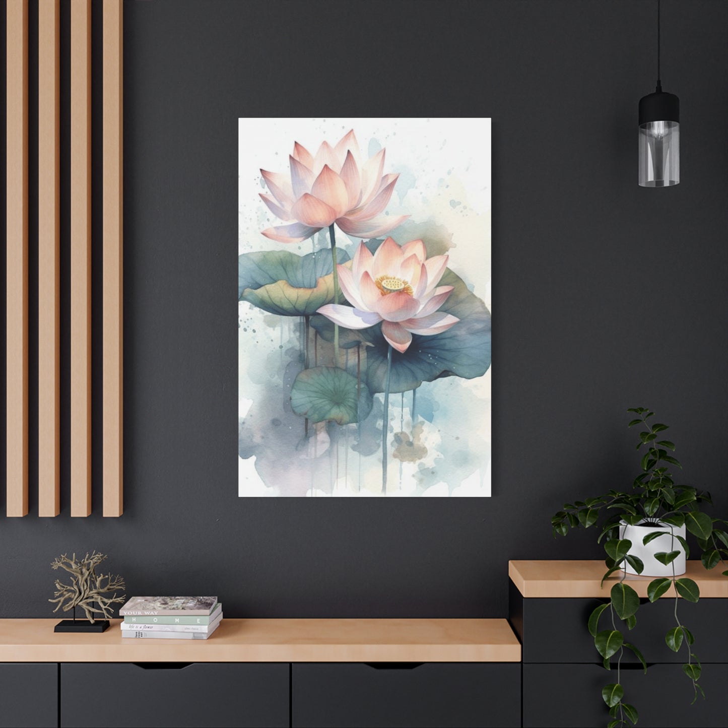 White Lotus Painting Wall Art & Canvas Prints