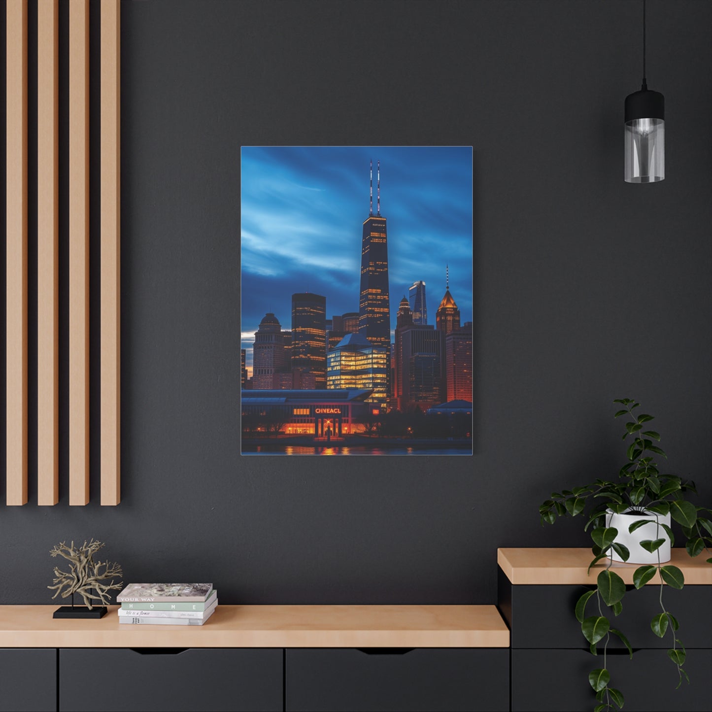 Chicago Skylines Art Canvas Art 4 Wall Art & Canvas Print