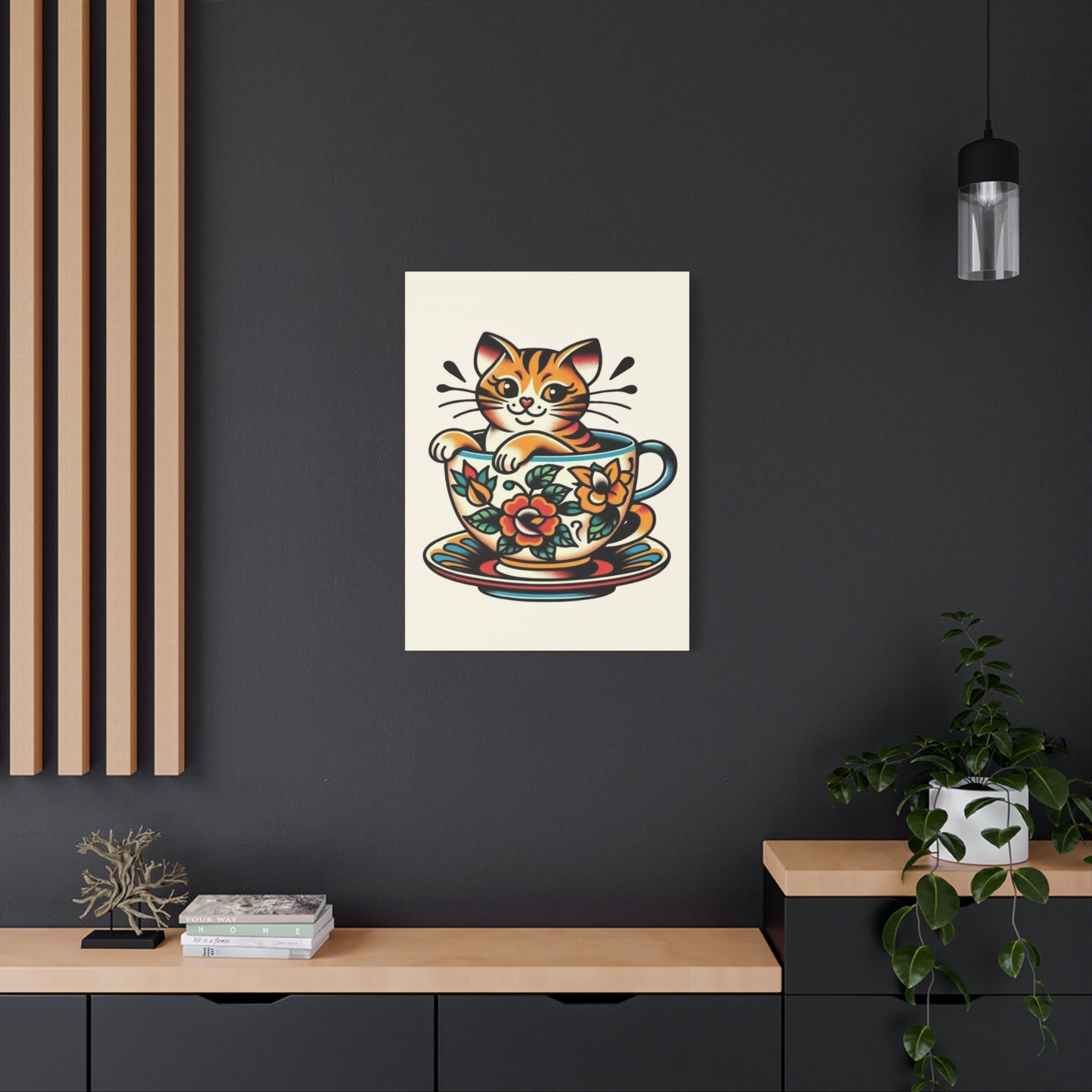 Cozy Cat in a Cup Wall Art & Canvas Prints