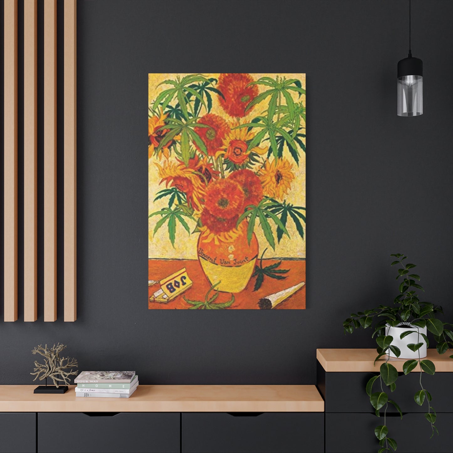 Vase And Joint Marijuana Wall Art & Canvas Prints