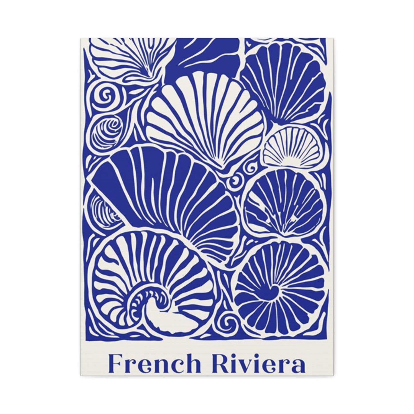 Beautiful Blue Shell Shapes Poster Wall Art & Canvas Prints