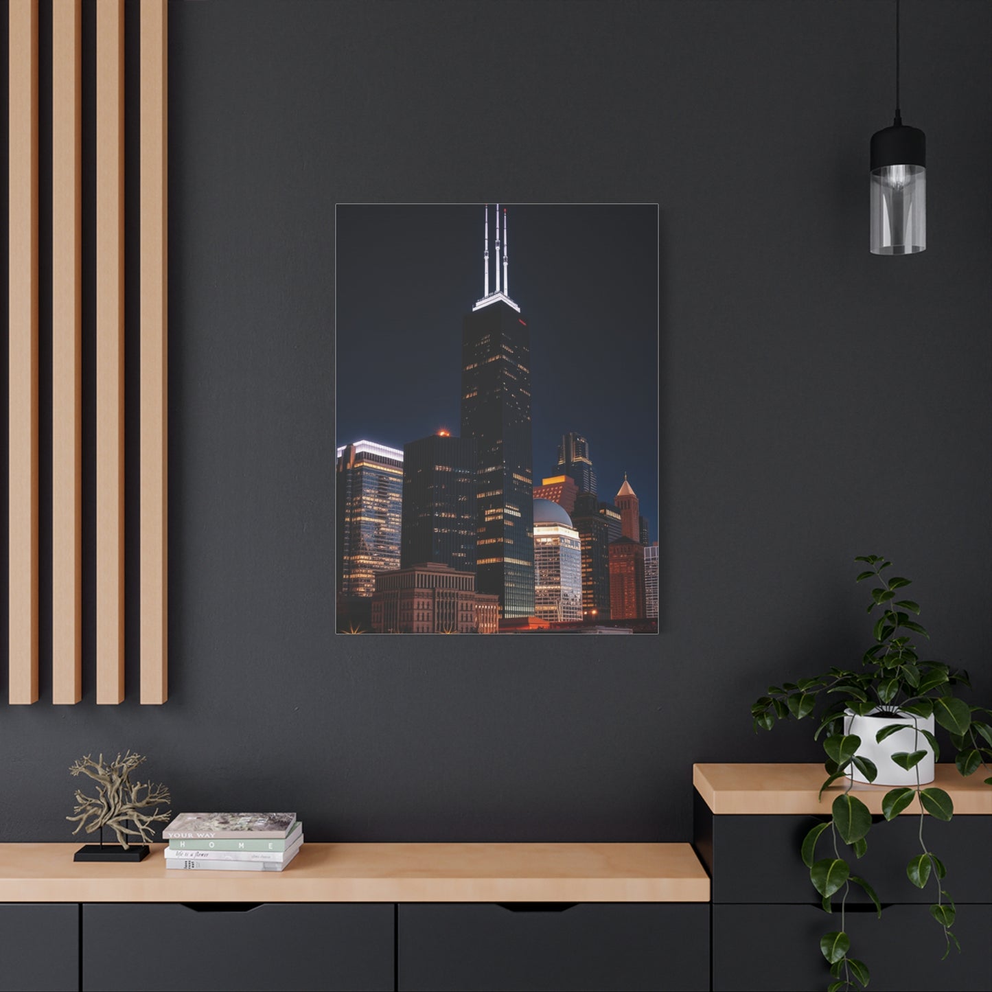 Chicago Skylines Art Canvas Art 1 Wall Art & Canvas Print