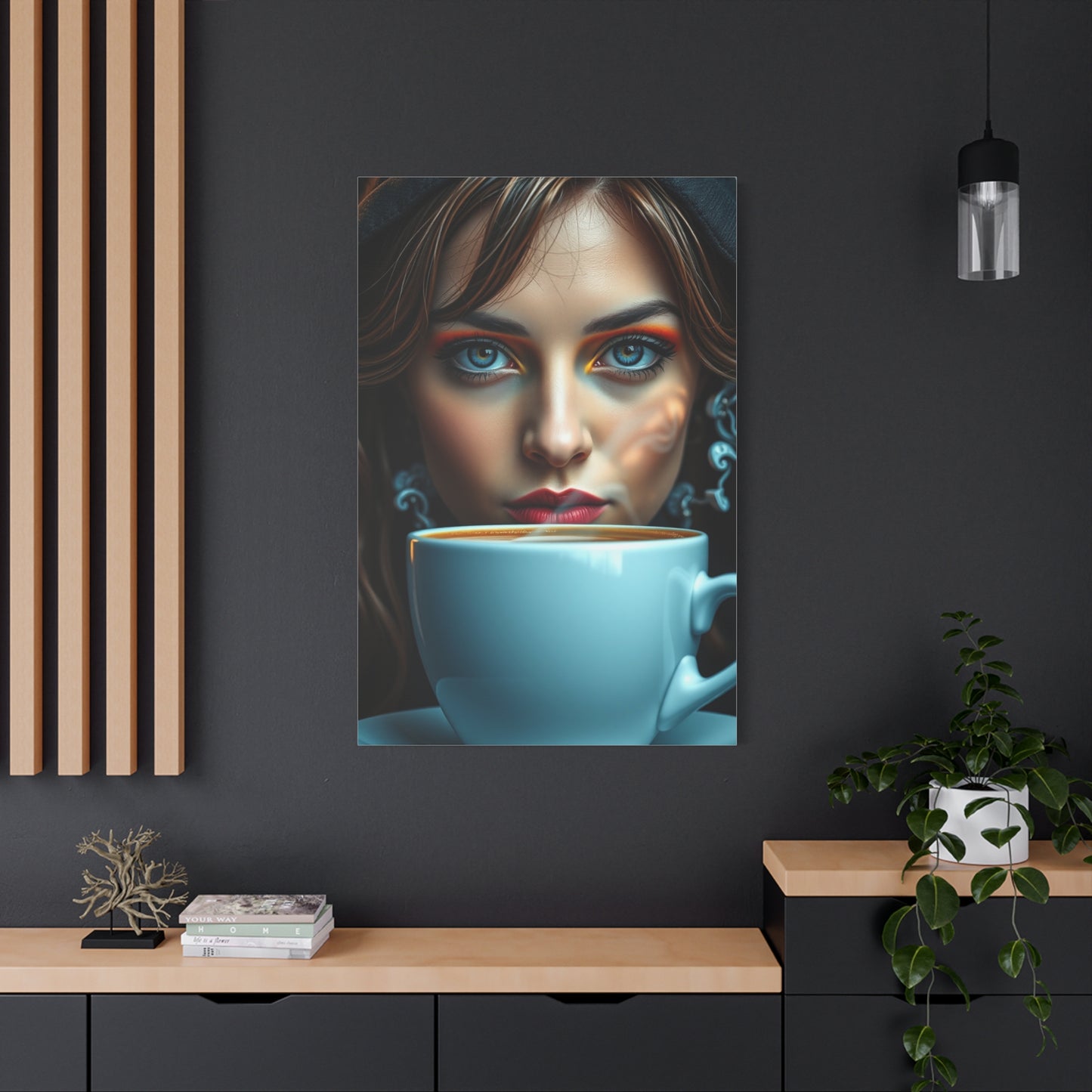 Caffeine Reverie Canvas Wall Art & Canvas Print