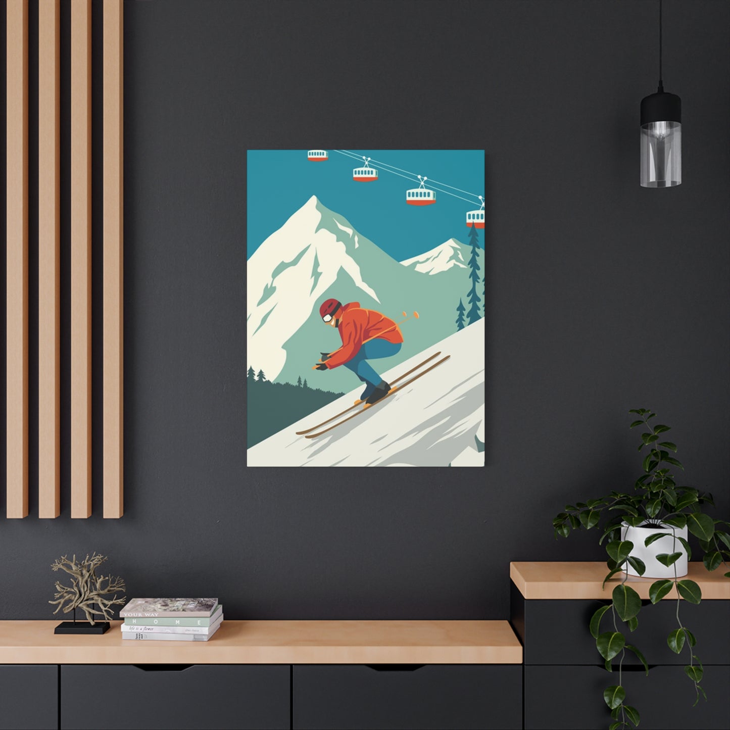 Skiing Poster Wall Art & Canvas Prints